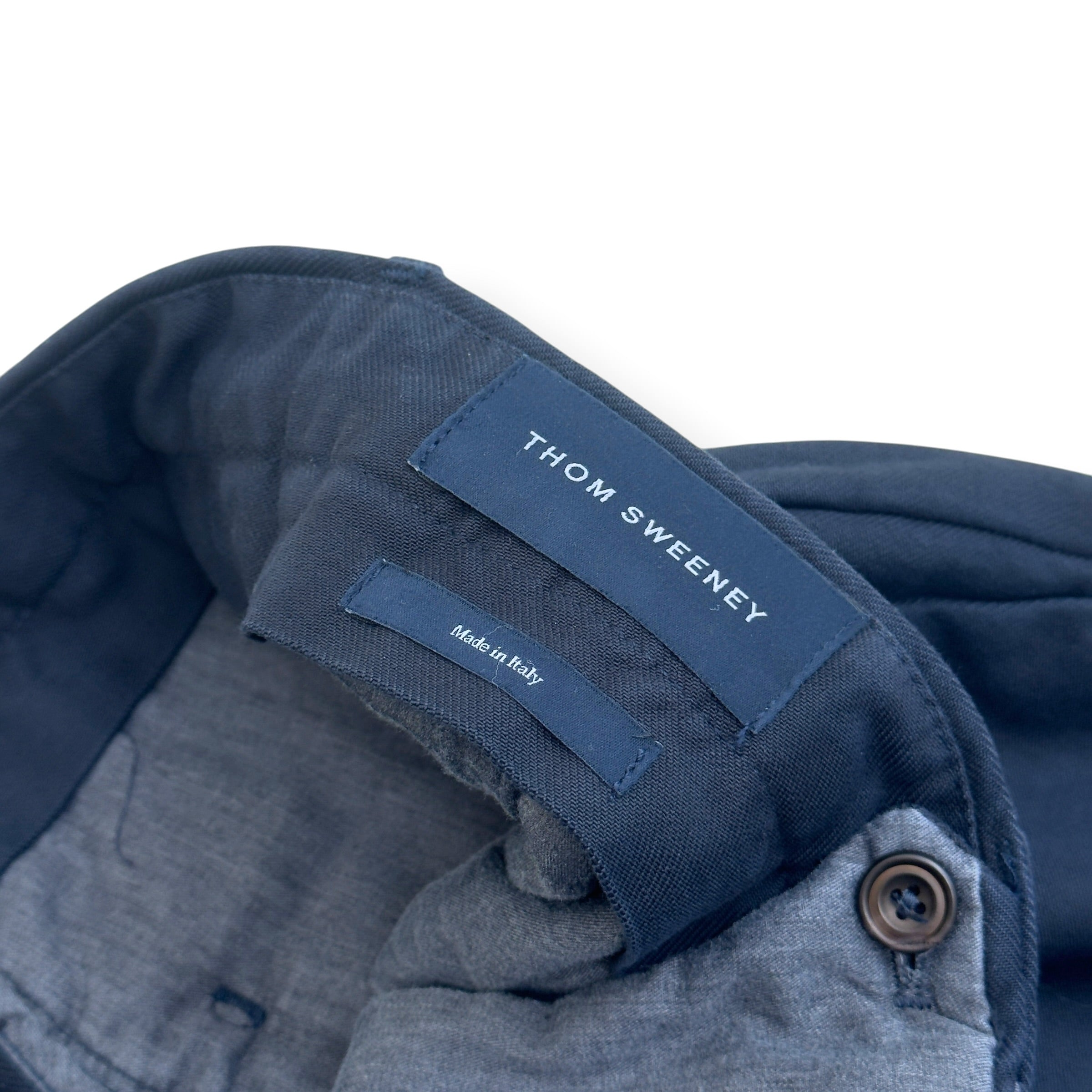 THOM SWEENEY TAILORED TROUSERS NAVY 50 / M
