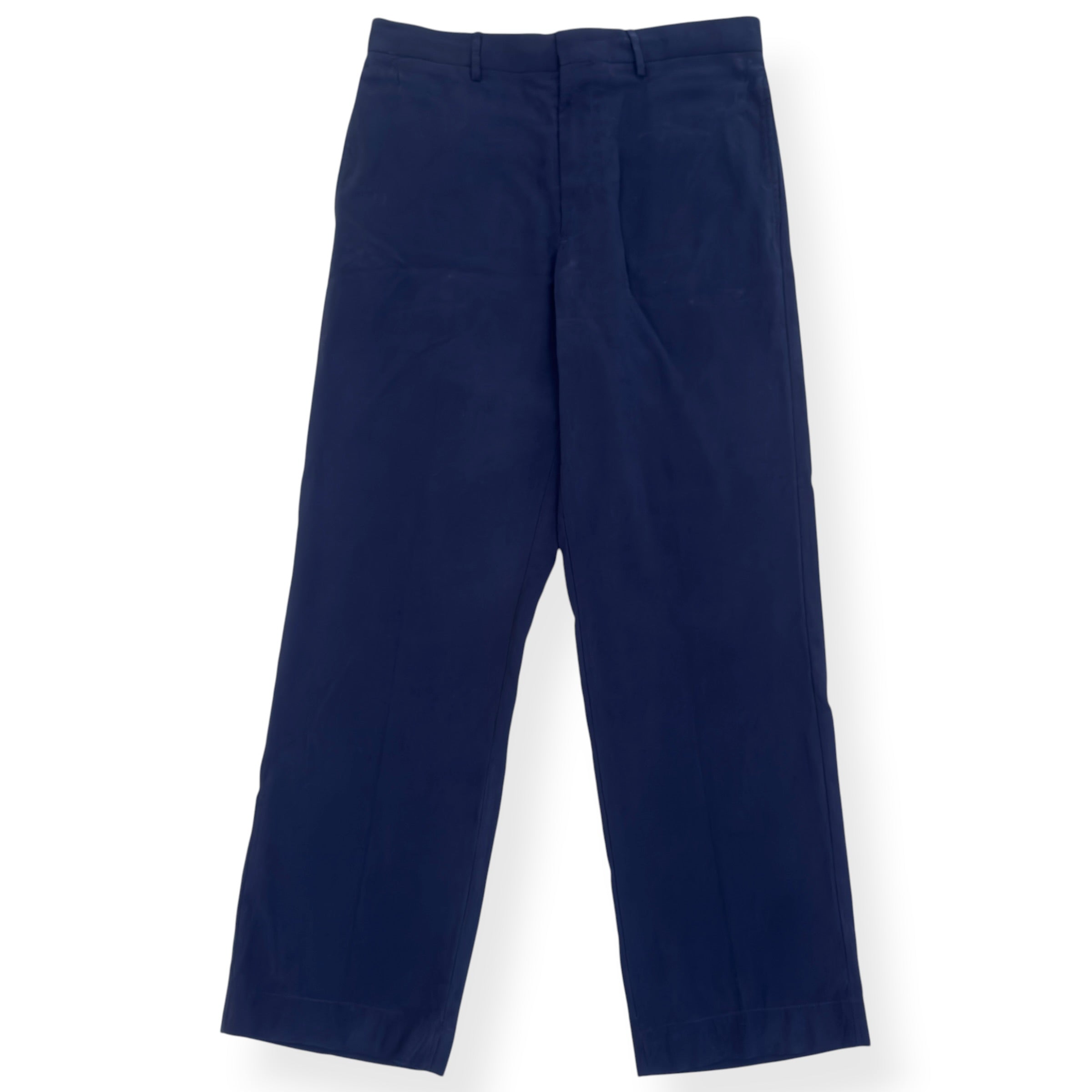 THOM SWEENEY TAILORED STRAIGHT LEG TROUSERS NAVY 50 / M