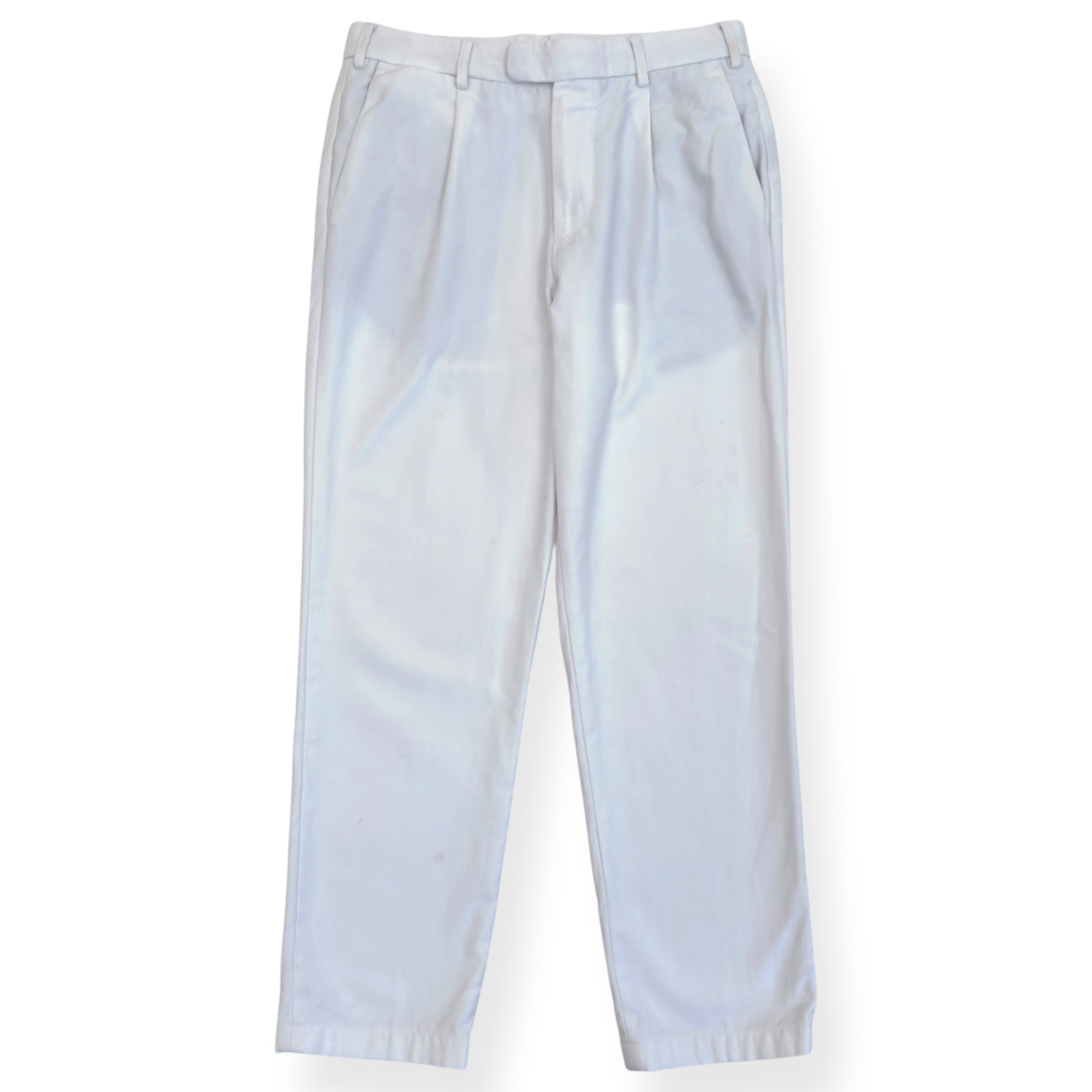 THOM SWEENEY TAILORED TROUSERS WHITE 50 / M