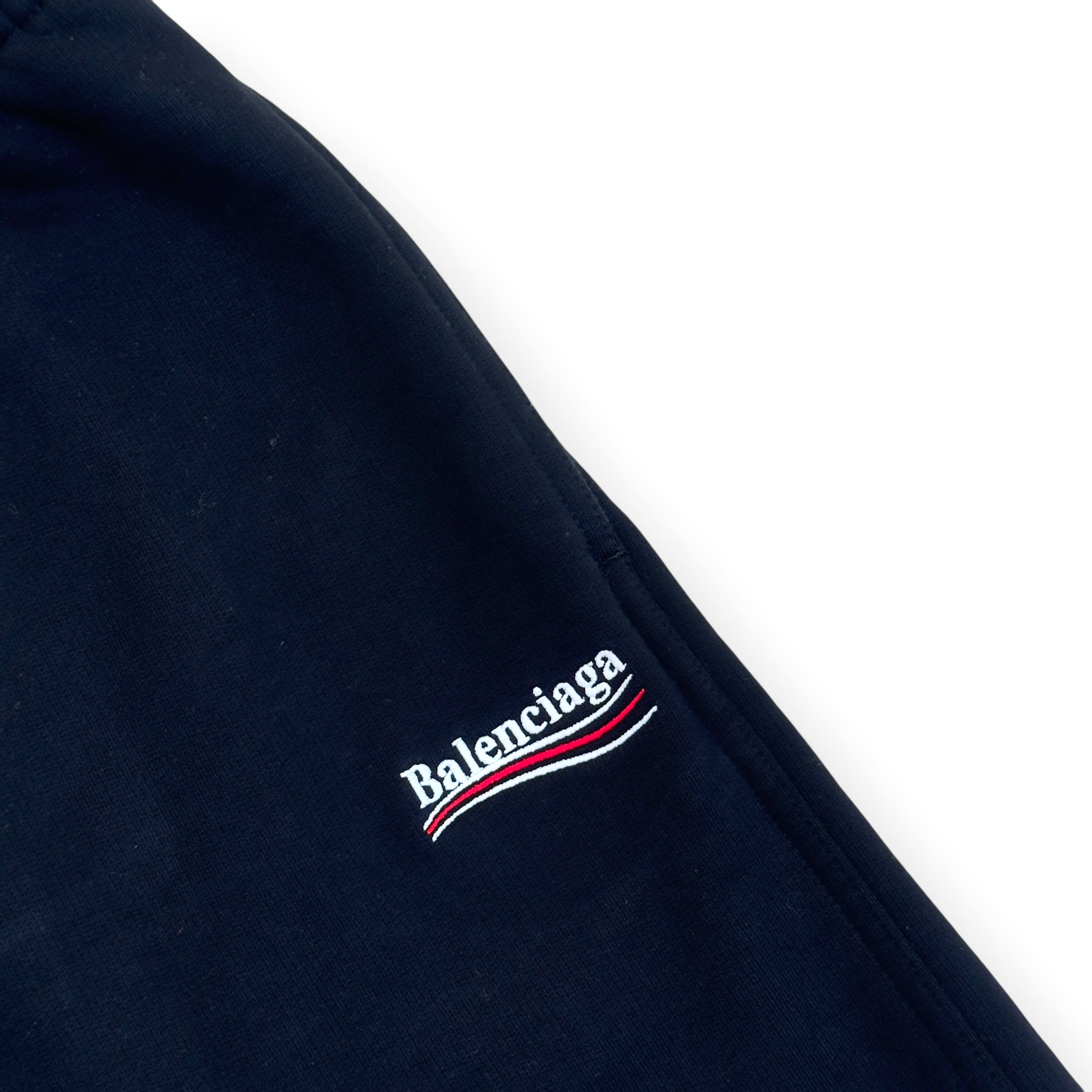 BALENCIAGA POLITICAL CAMPAIGN SWEAT SHORTS BLACK S