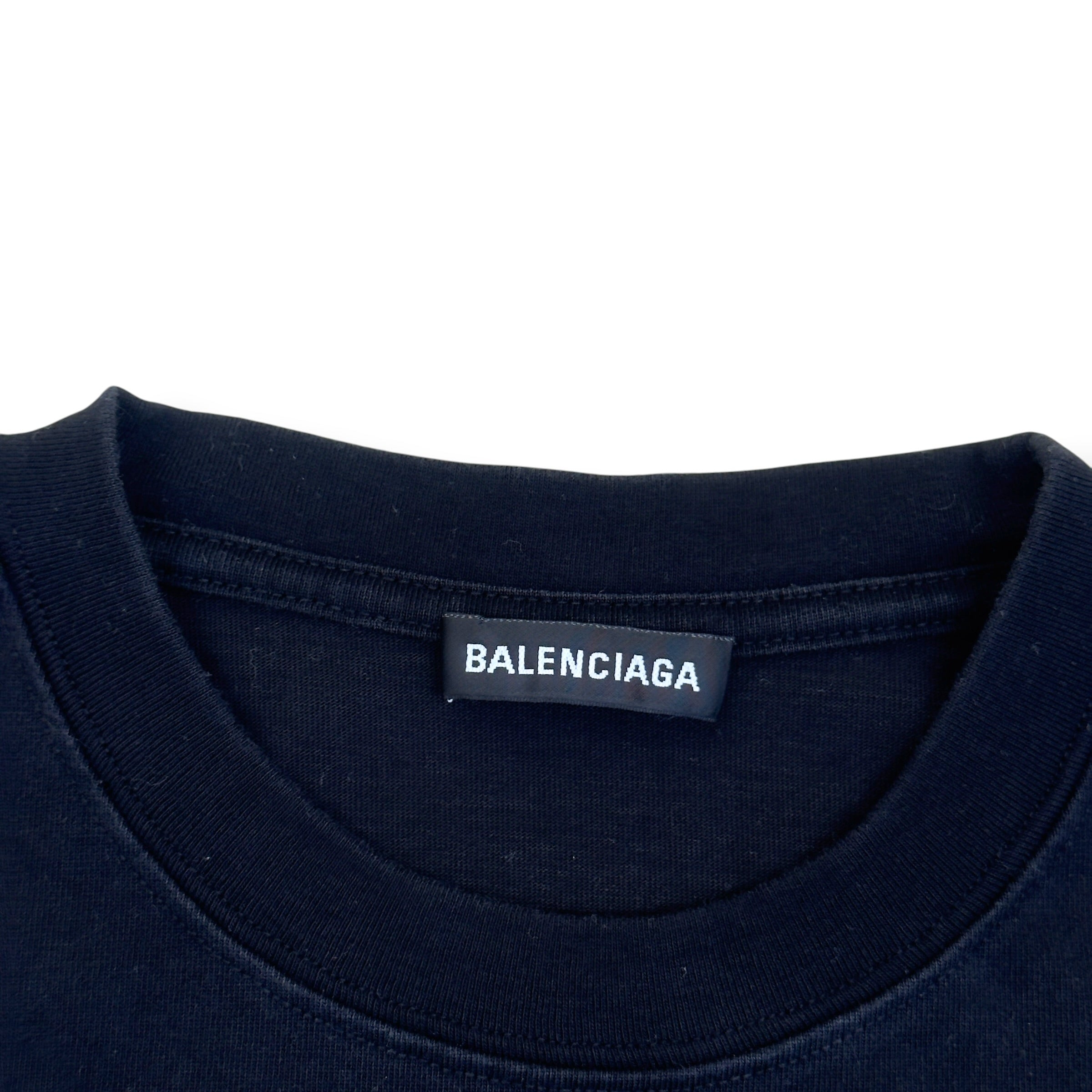 BALENCIAGA OVERSIZED POLITICAL CAMPAIGN T-SHIRT BLACK XXS