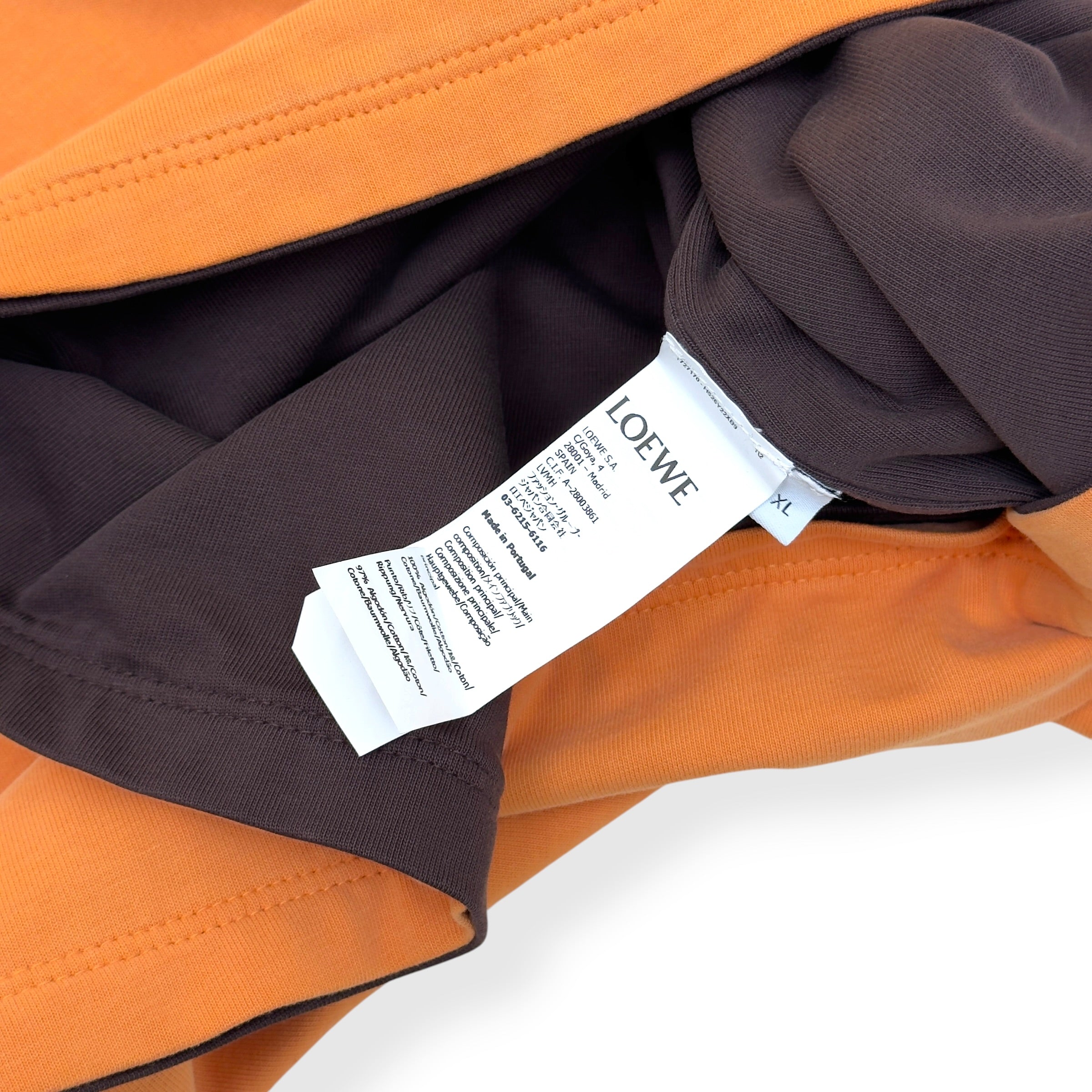 LOEWE ANAGRAM RELAXED FIT T-SHIRT ORANGE XL
