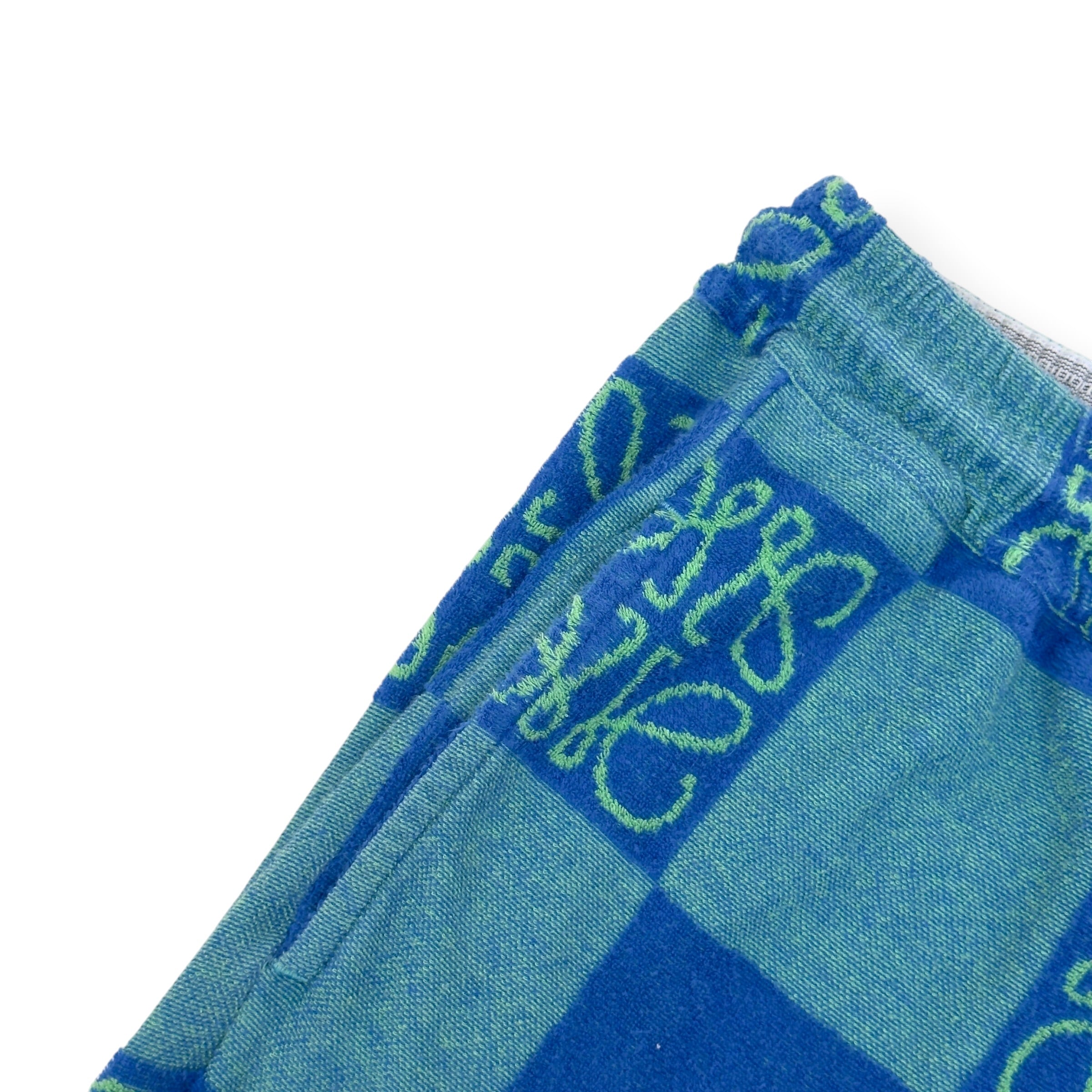 LOEWE X PAULA'S IBIZA ANAGRAM CHECKERBOARD SHORTS BLUE XXL
