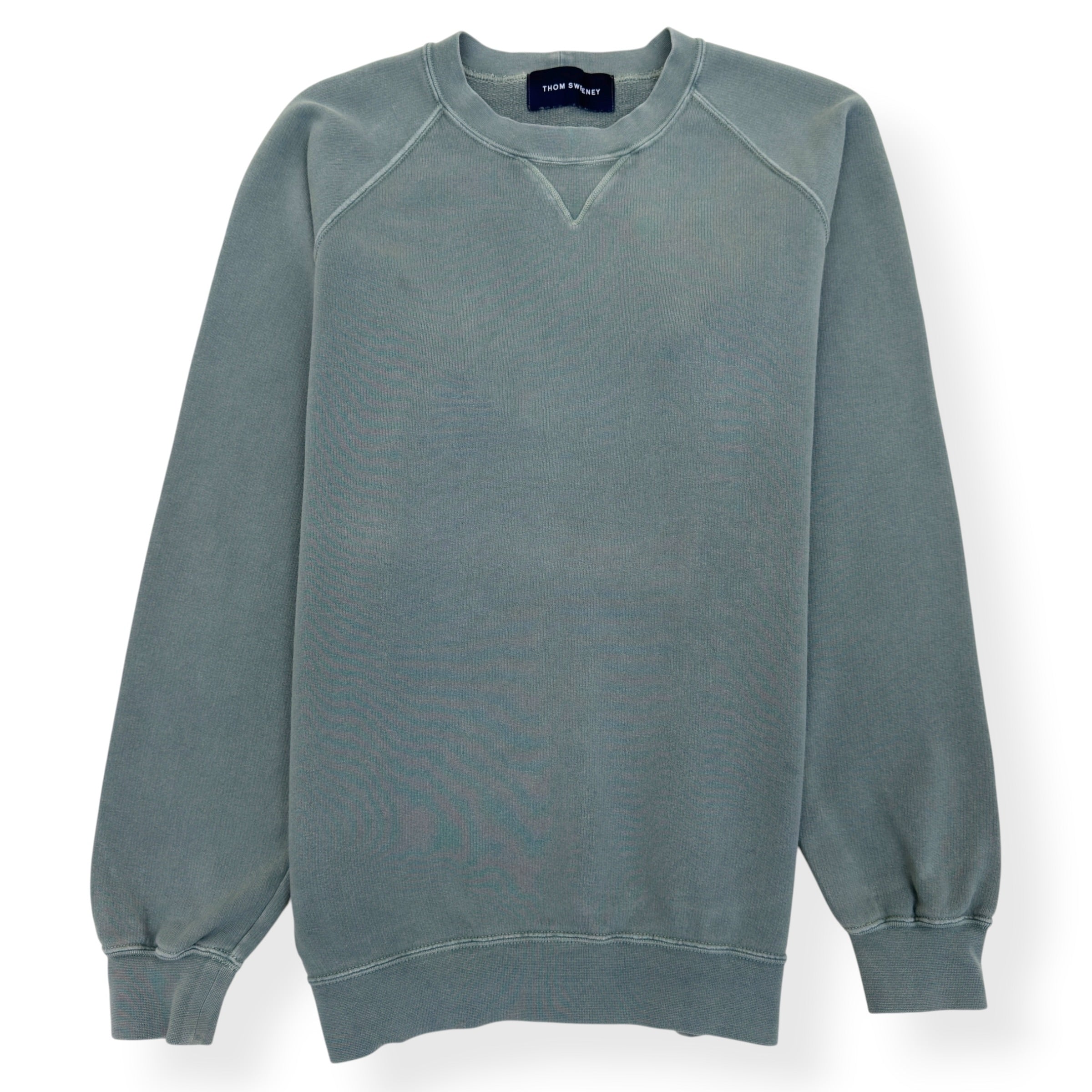 THOM SWEENEY COTTON RAGLAN SWEATSHIRT SAGE L