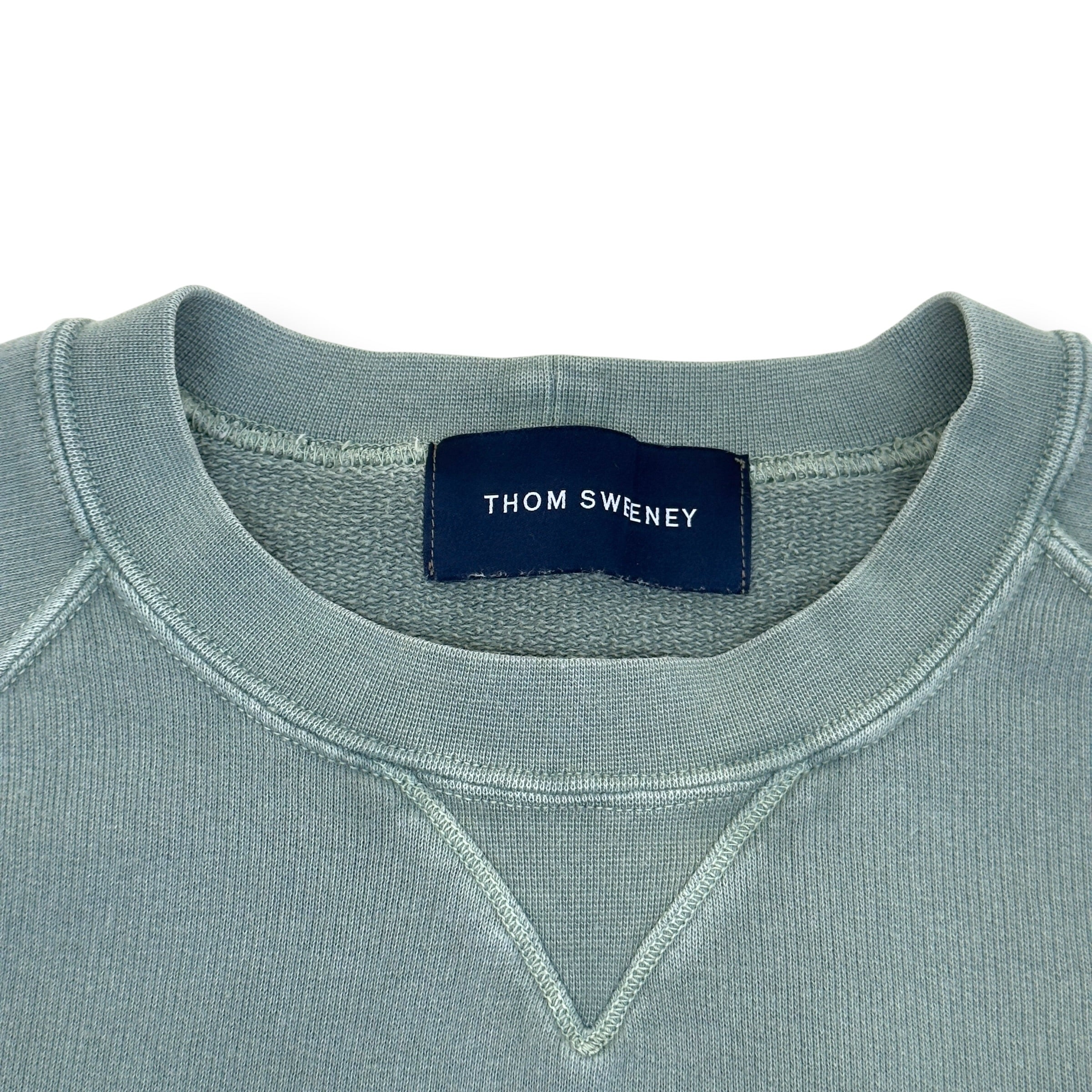 THOM SWEENEY COTTON RAGLAN SWEATSHIRT SAGE L