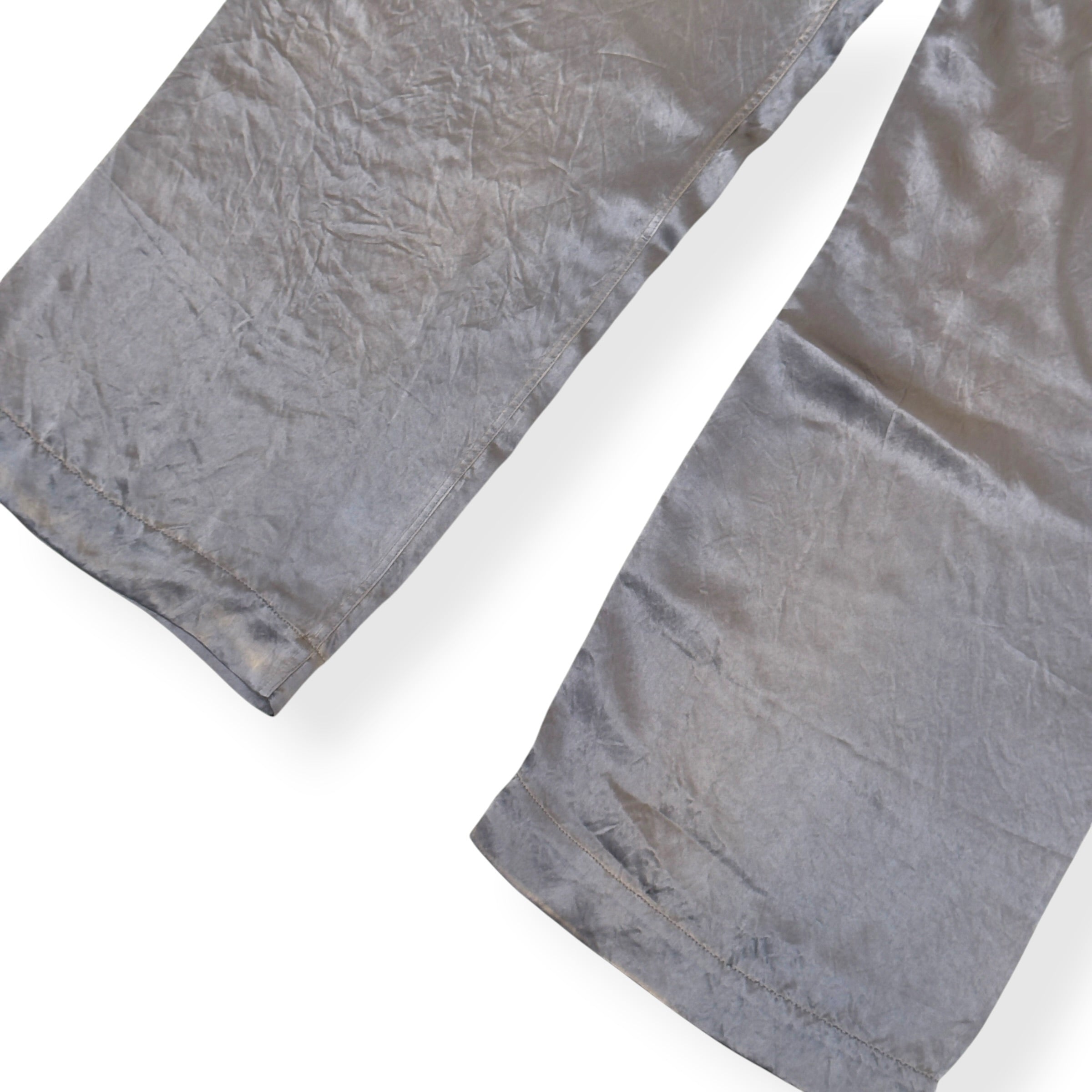 MAISON MARGIELA OVERSIZED SATIN DRAWSTRING TROUSERS SAGE 48 / M