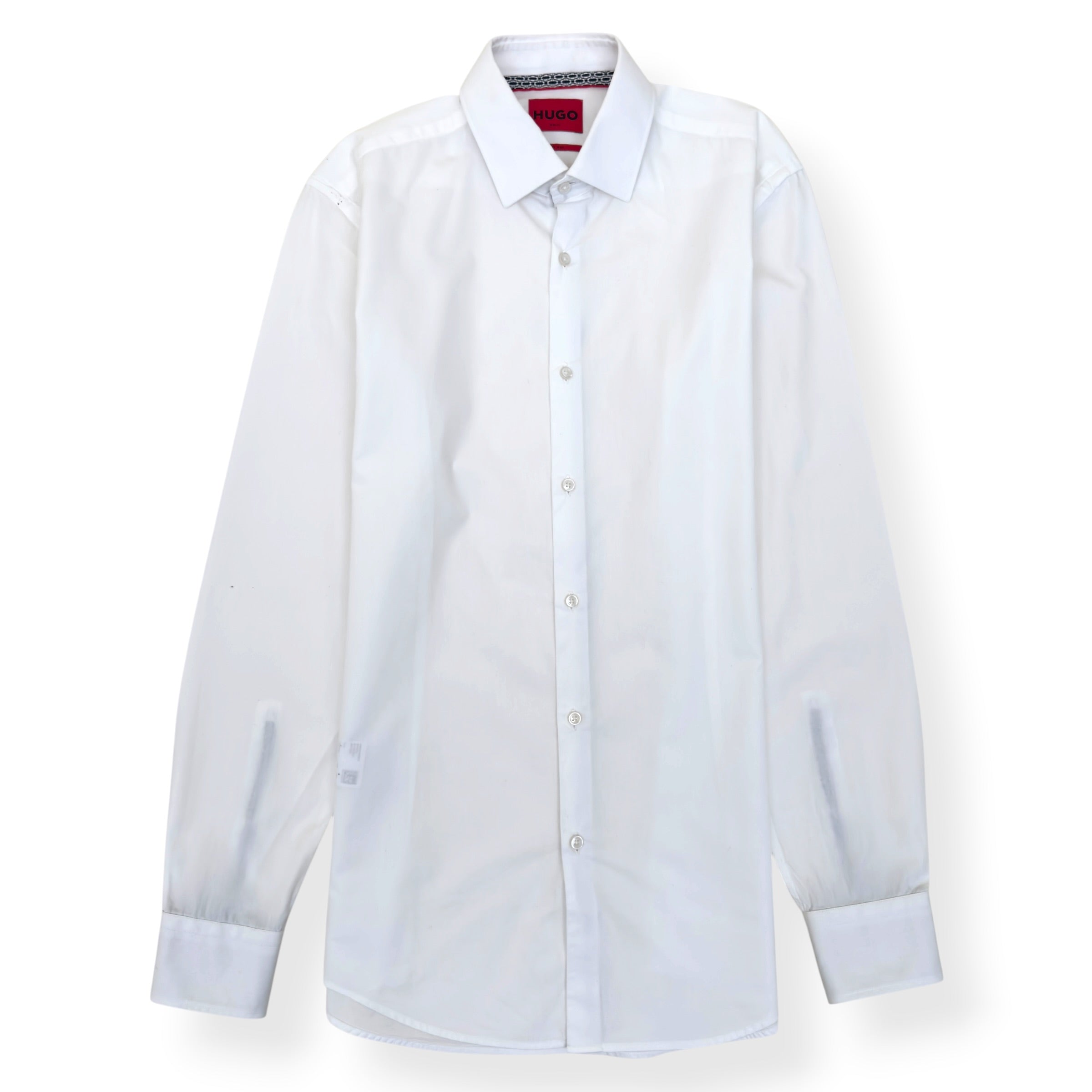 HUGO BOSS SLIM FIT COTTON SHIRT WHITE S