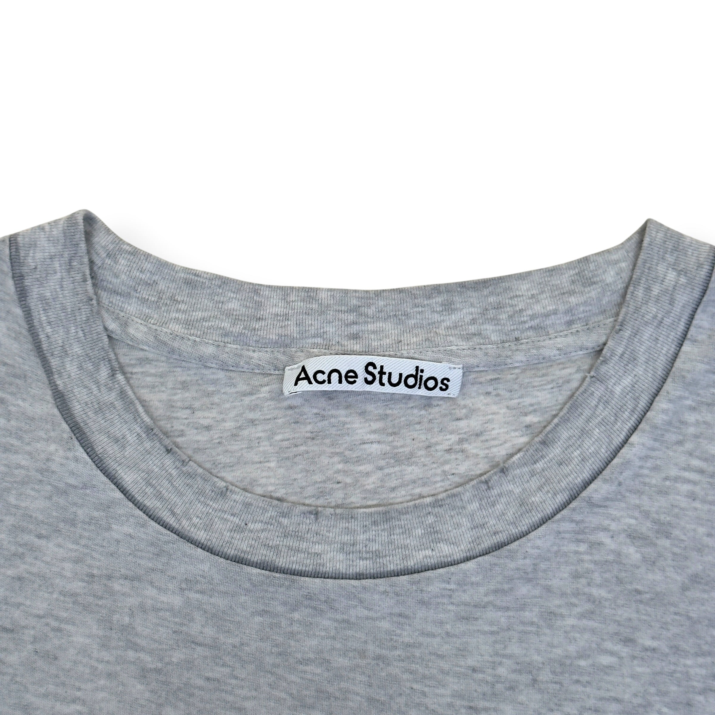ACNE STUDIOS STOCKHOLM 1996 LOGO T-SHIRT GREY SIZE XXL