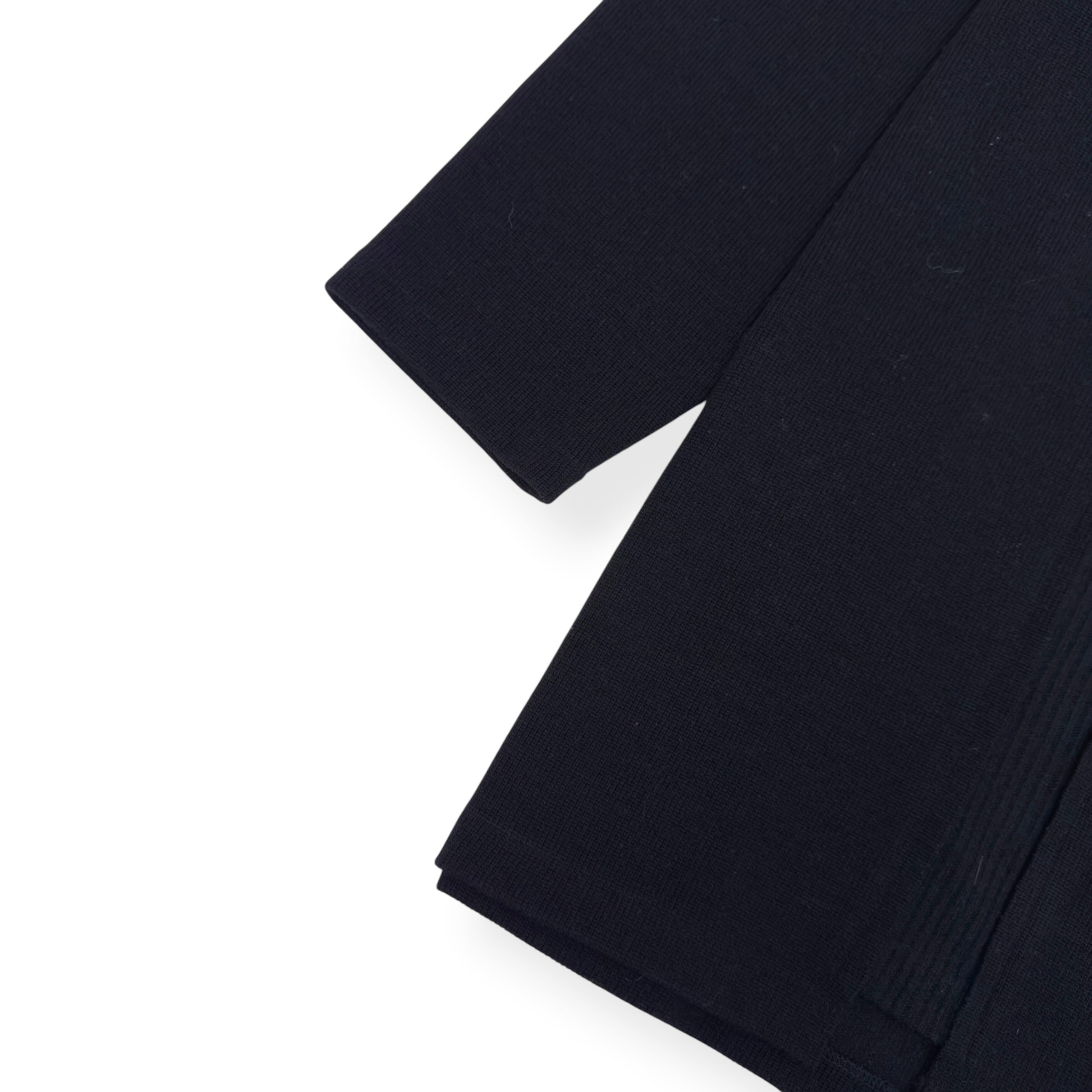 YOHJI YAMAMOTO POUR HOMME RIBBED HIGH NECK KNITTED JUMPER BLACK SIZE 3 / L