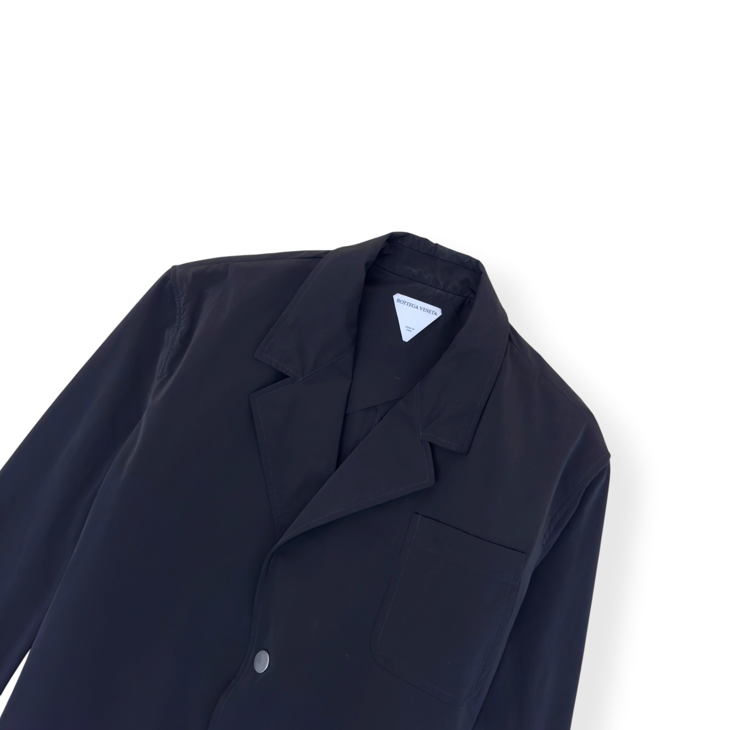 BOTTEGA VENETA LONGLINE SINGLE BREASTED COAT NAVY SIZE 54 / XXL