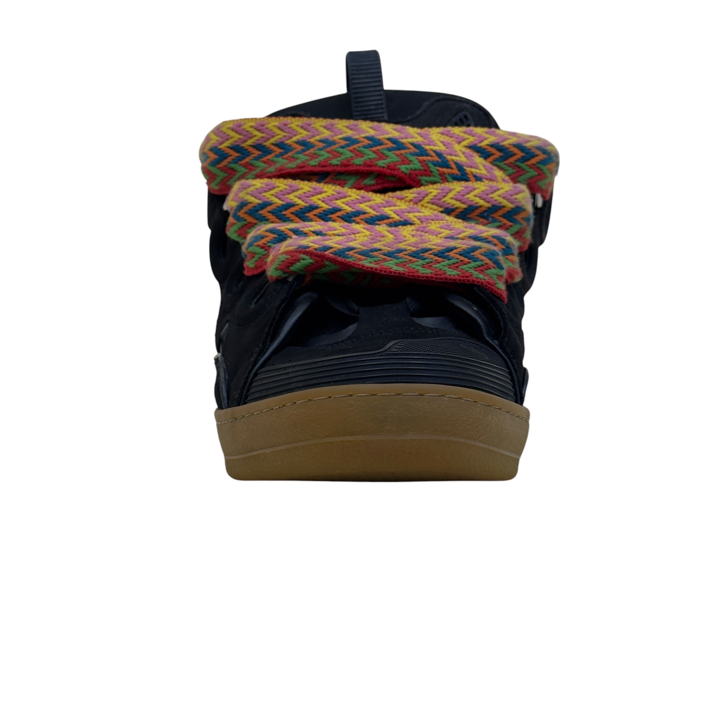 LANVIN CURB LEATHER SNEAKER BLACK / MULTICOLOURED 43 / UK9