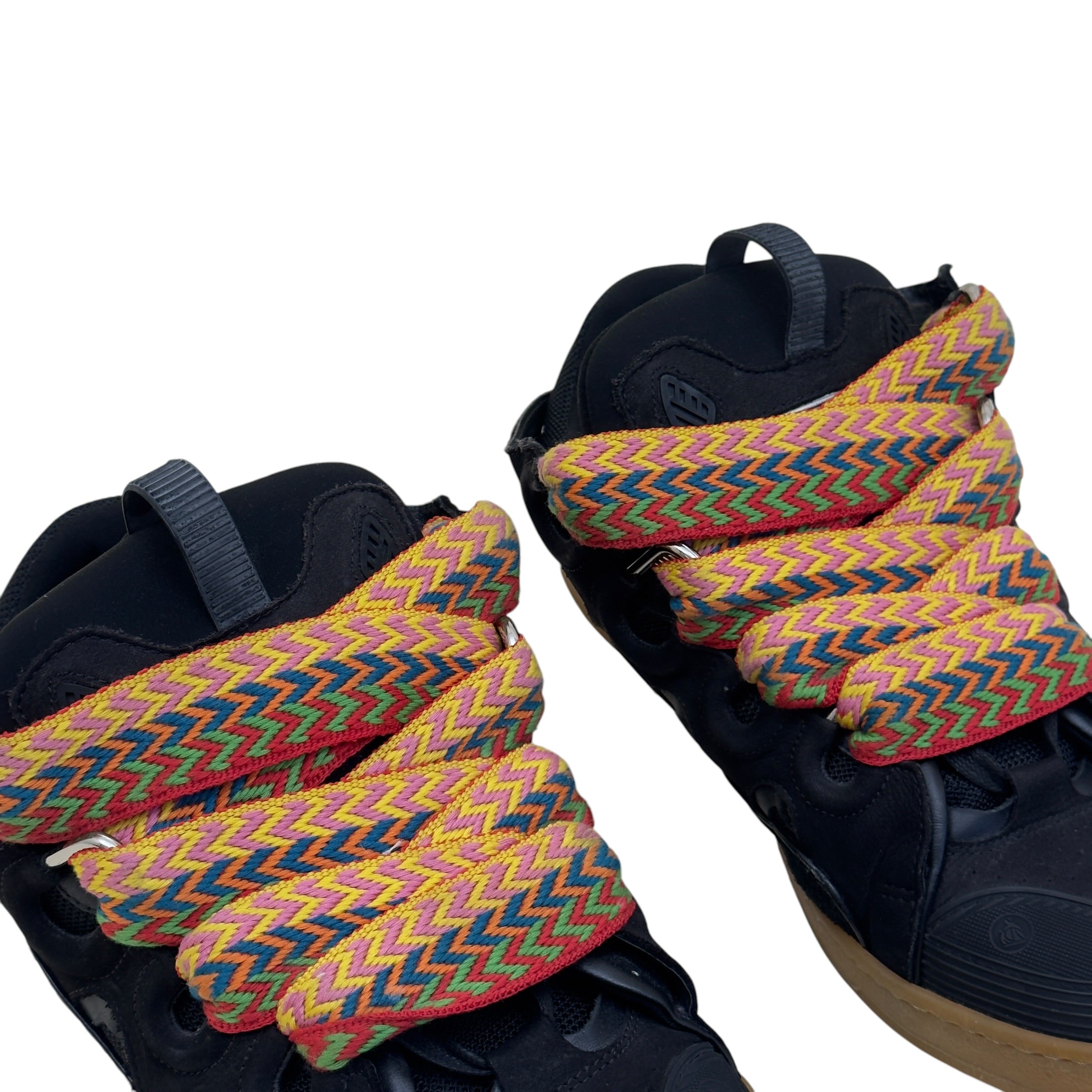 LANVIN CURB LEATHER SNEAKER BLACK / MULTICOLOURED 43 / UK9
