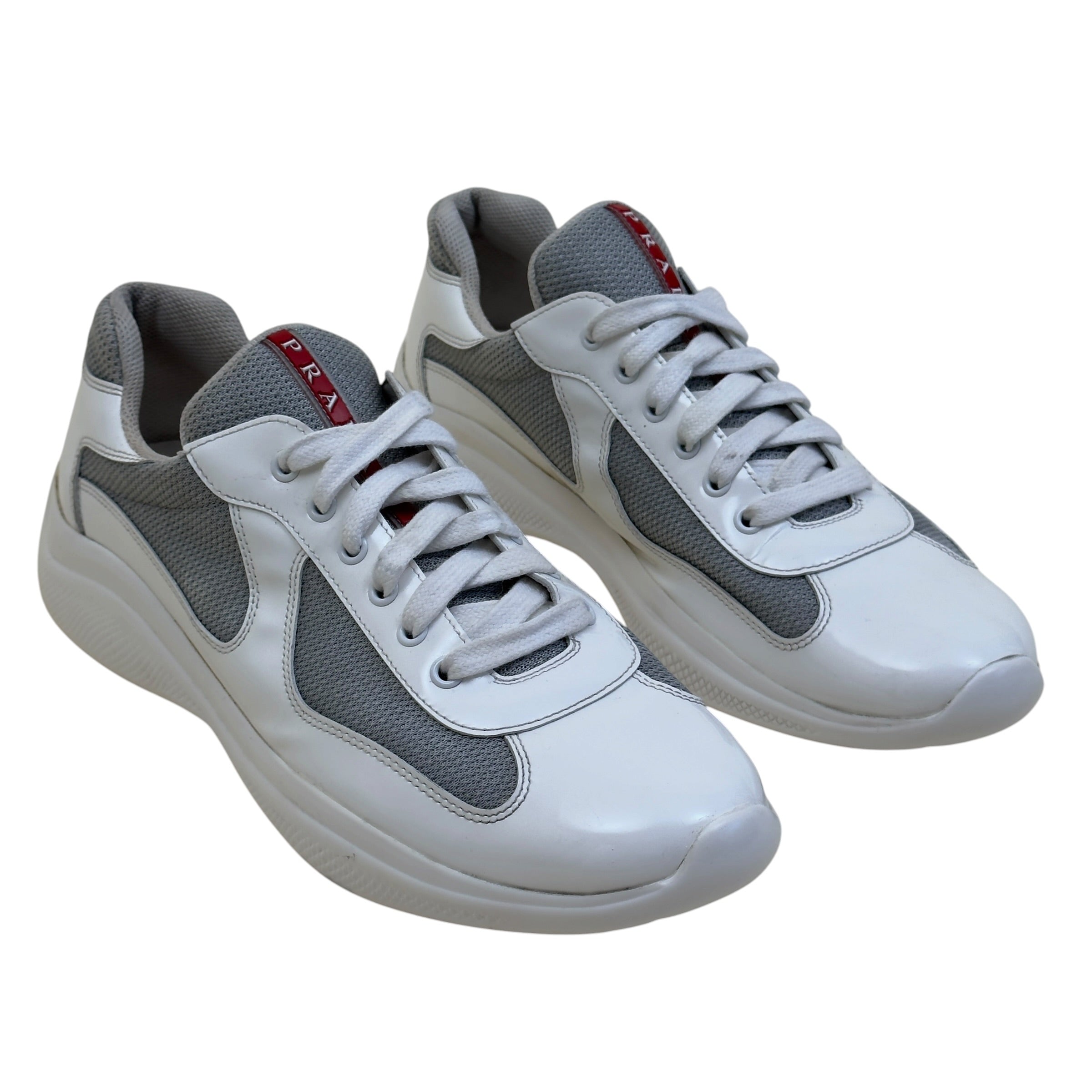 PRADA AMERICA'S CUP SNEAKERS WHITE / GREY UK9