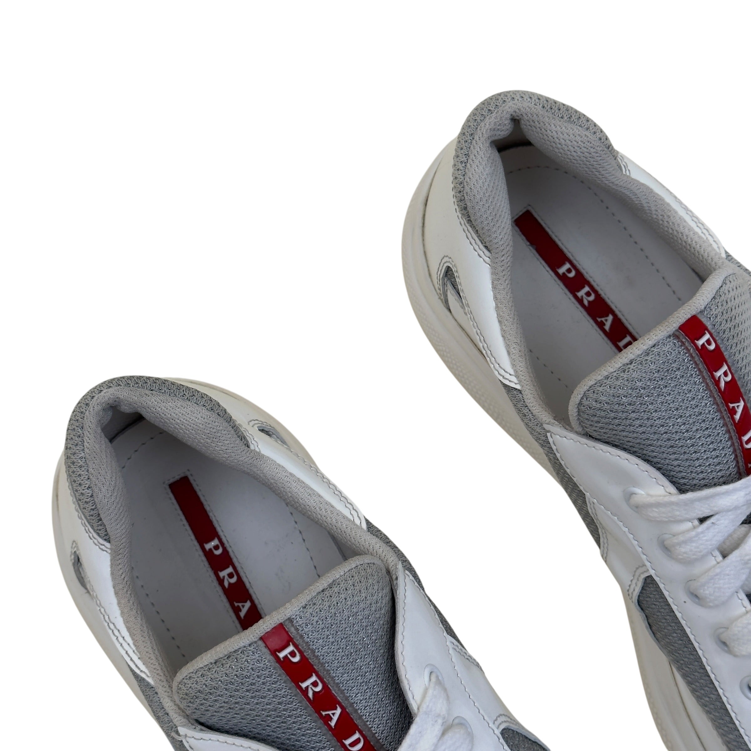 PRADA AMERICA'S CUP SNEAKERS WHITE / GREY UK9