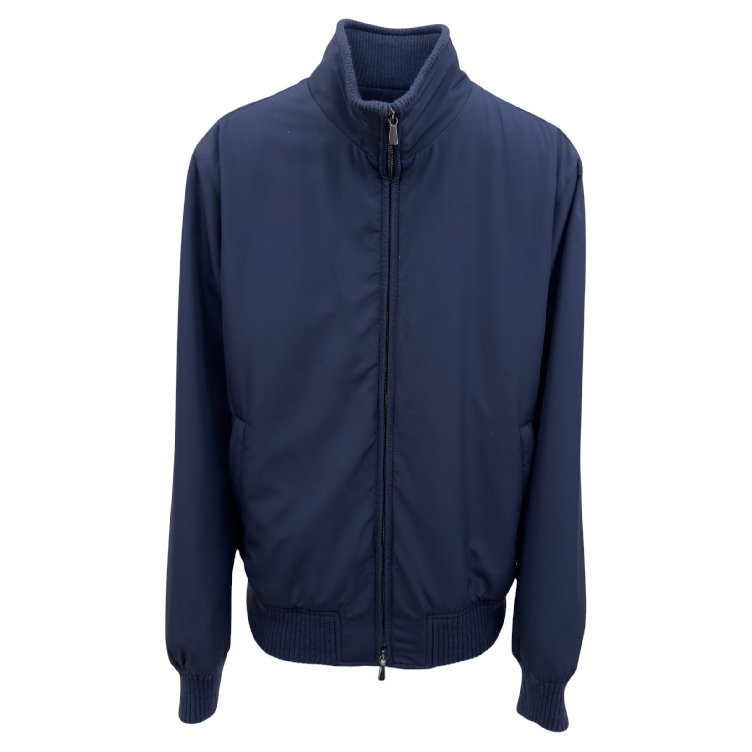 THOM SWEENEY WOOL CASHMERE ZIP BOMBER NAVY 52 / L