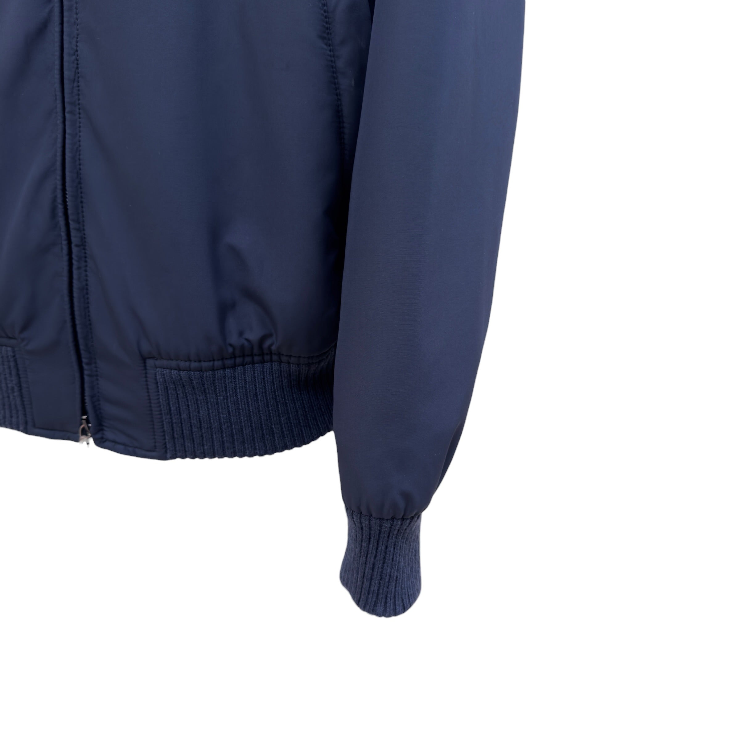 THOM SWEENEY WOOL CASHMERE ZIP BOMBER NAVY 52 / L