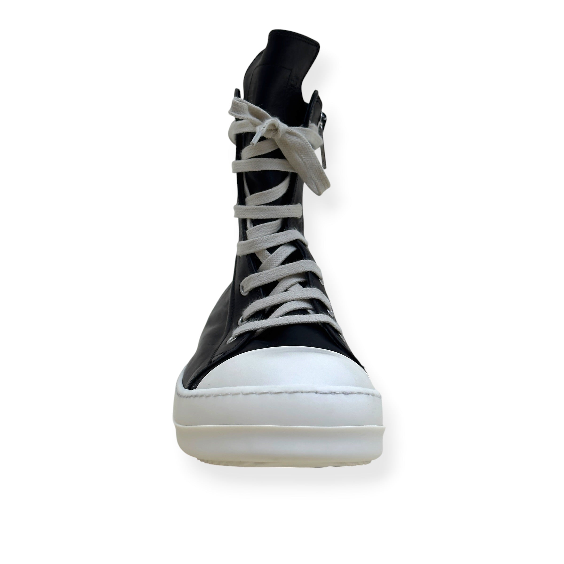 RICK OWENS RAMONES HIGH-TOP SNEAKER BLACK 45 / UK11