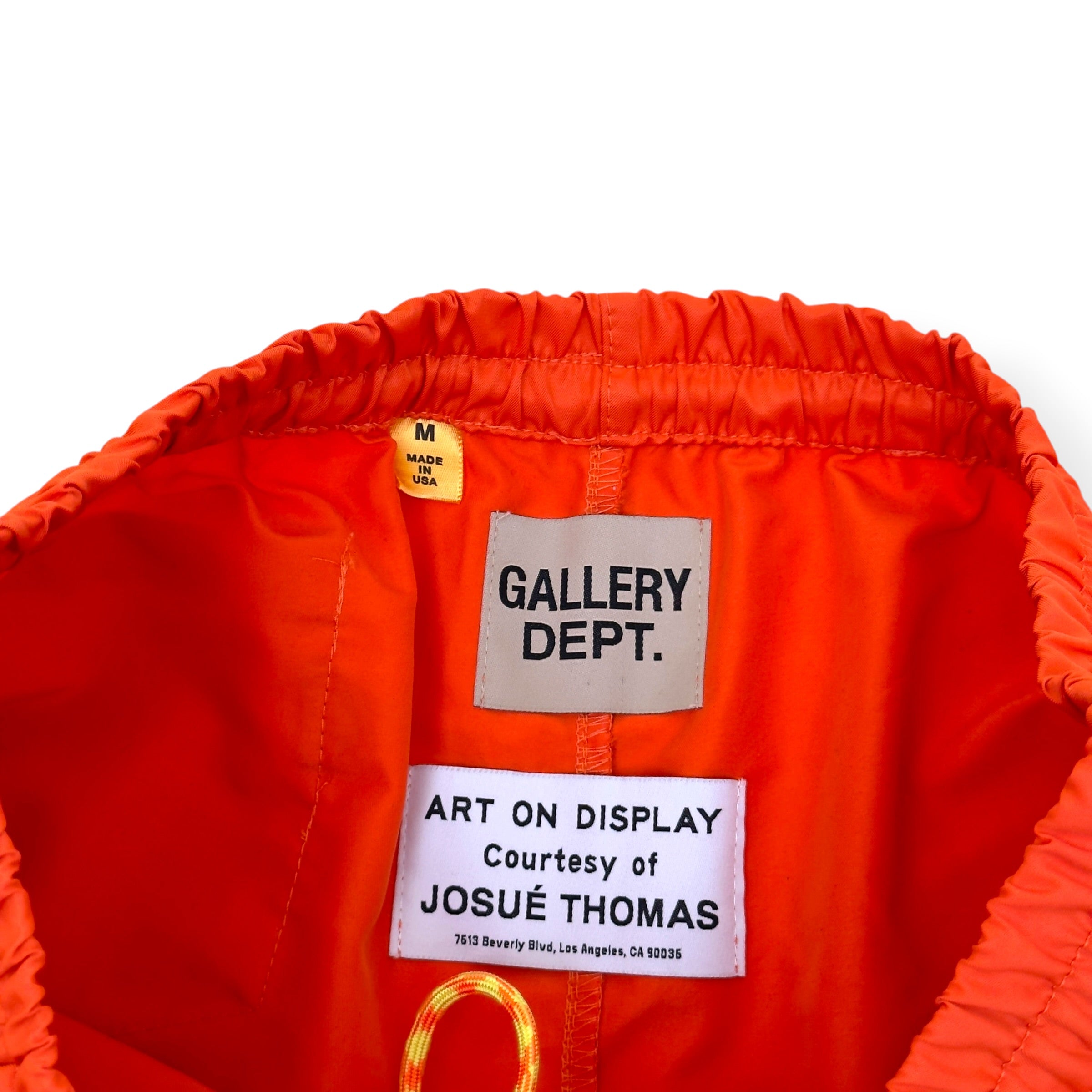 GALLERY DEPT ART ON DISPLAY NYLON SHORTS ORANGE M
