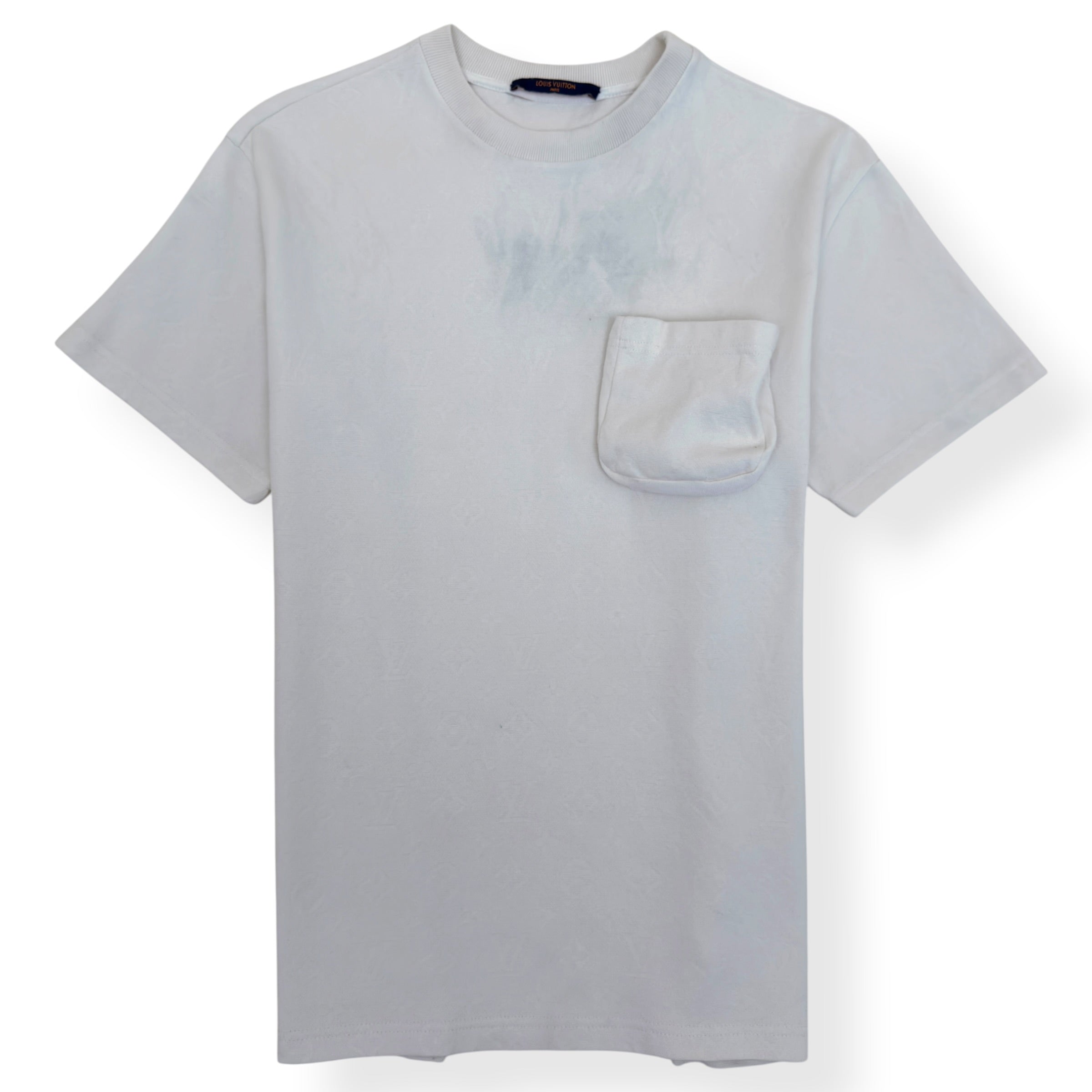 LOUIS VUITTON MONOGRAM SIGNATURE 3D POCKET T-SHIRT WHITE M
