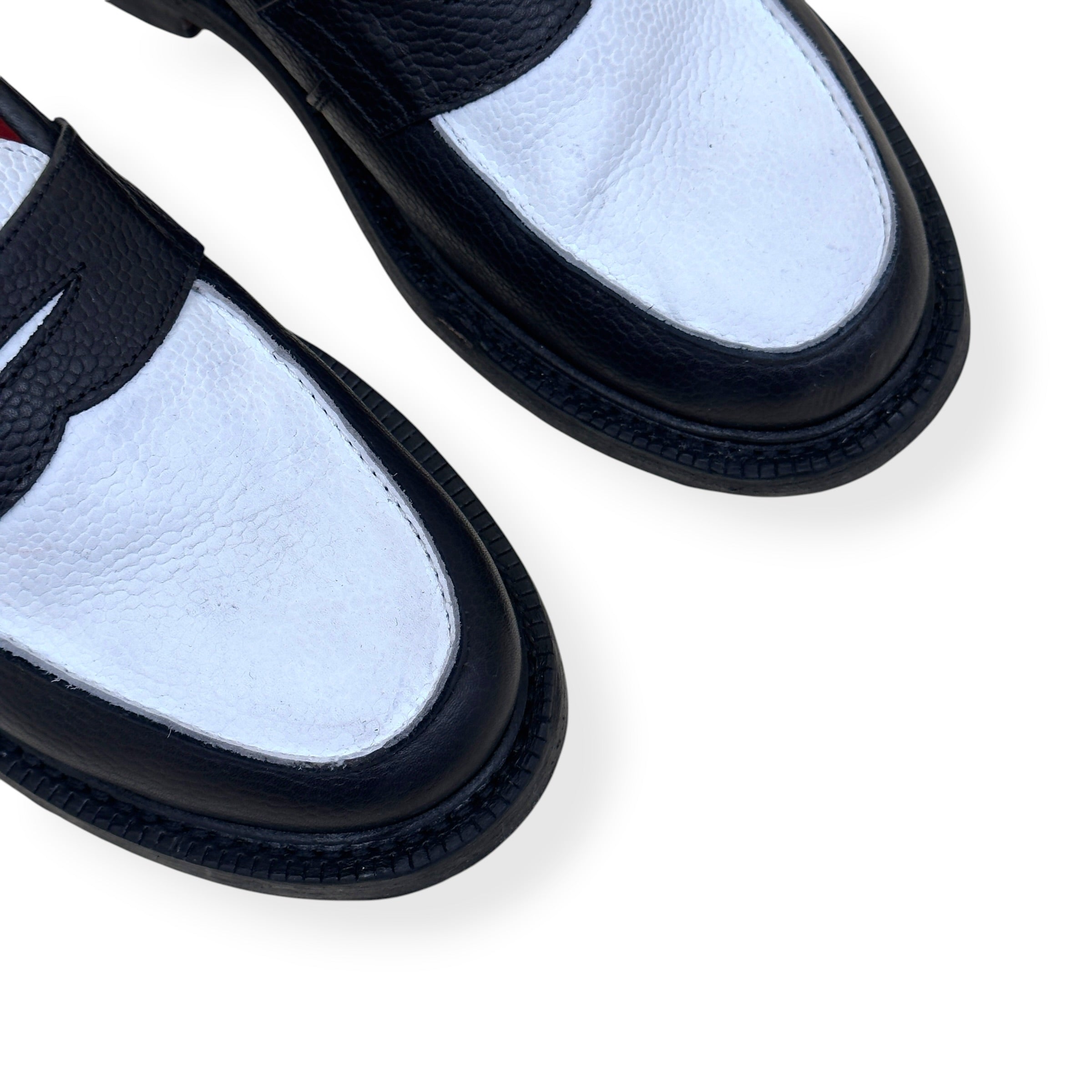 BLACKSTOCK & WEBER ELLIS LOAFERS BLACK / WHITE US6.5 / UK5.5