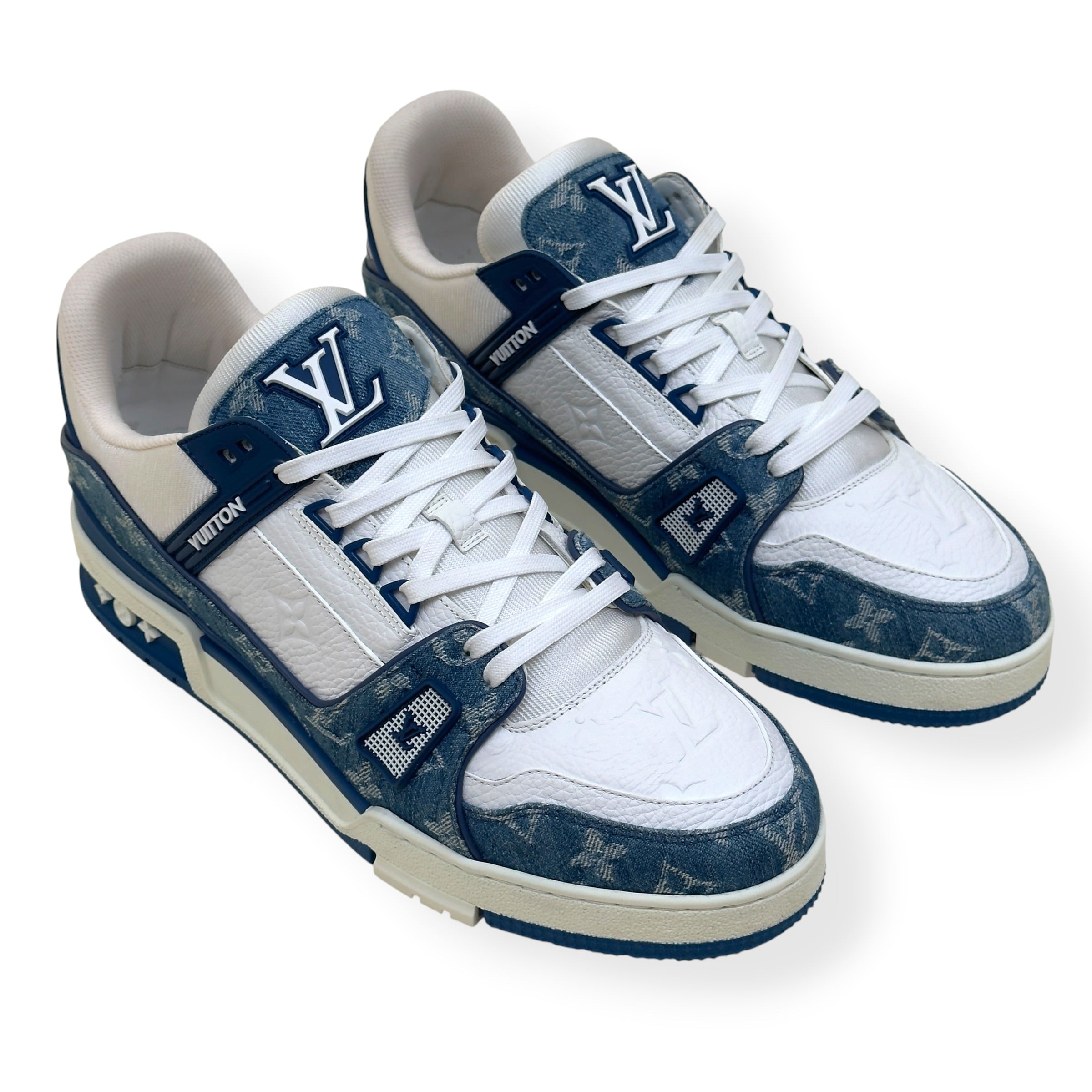 LOUIS VUITTON DENIM LV TRAINER BLUE / WHITE UK9.5