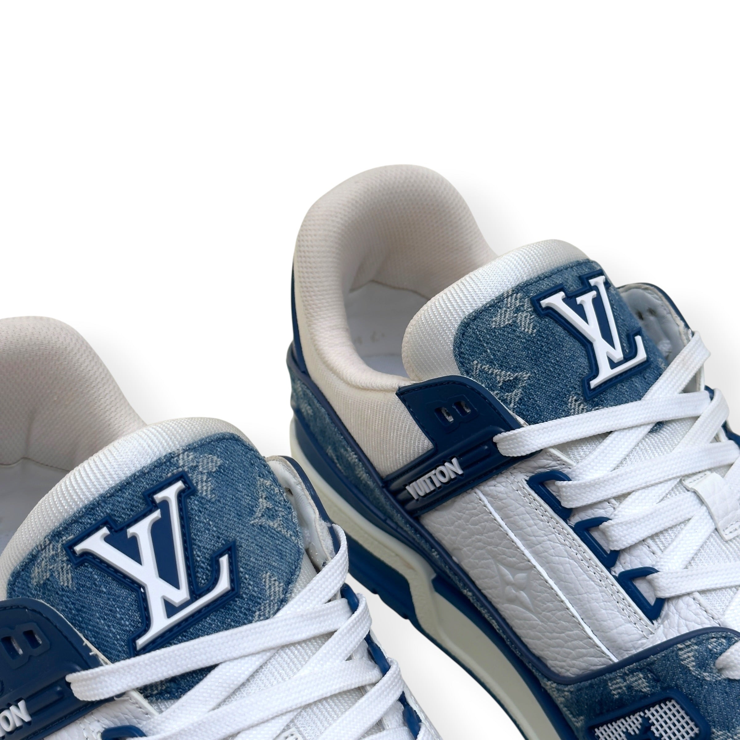 LOUIS VUITTON DENIM LV TRAINER BLUE / WHITE UK9.5