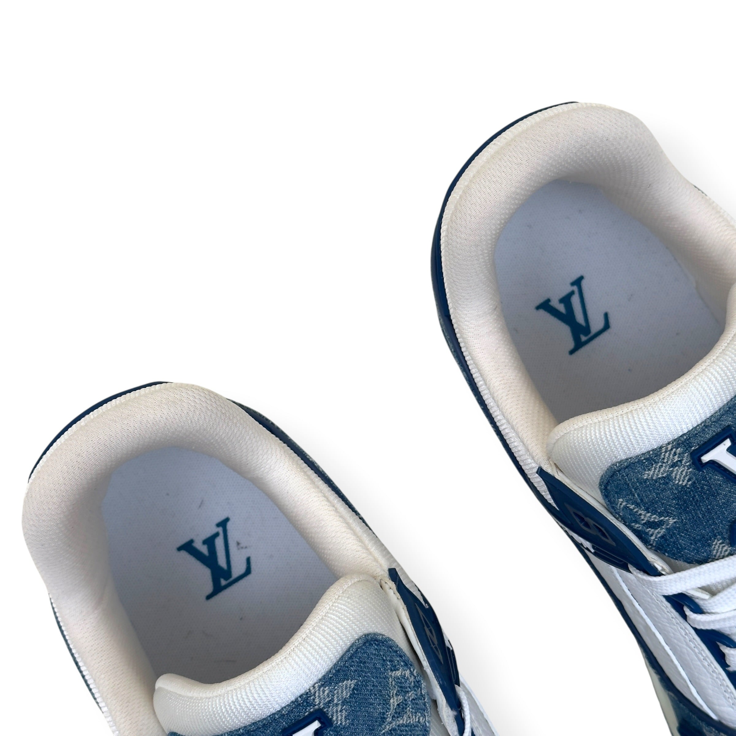 LOUIS VUITTON DENIM LV TRAINER BLUE / WHITE UK9.5