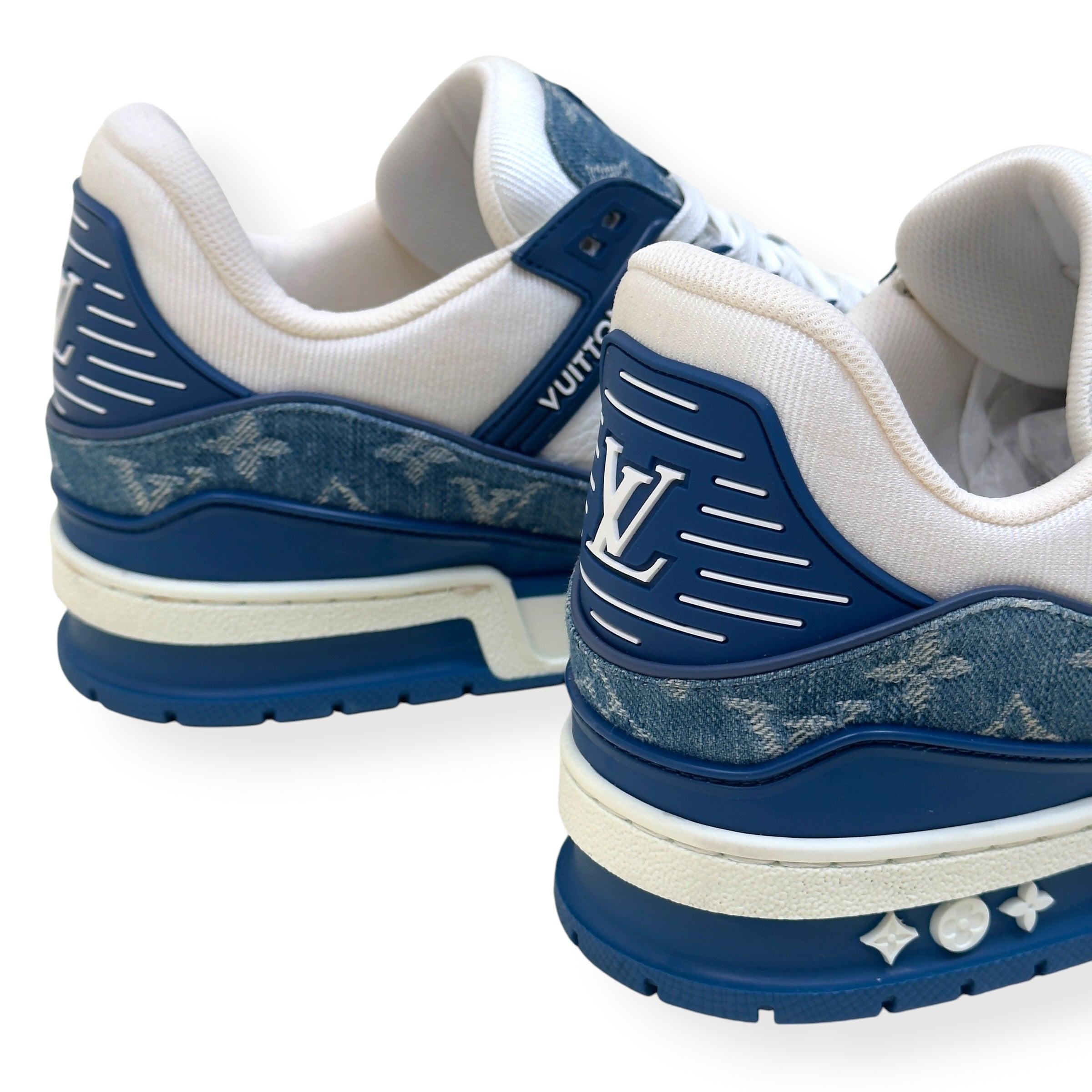 LOUIS VUITTON DENIM LV TRAINER BLUE / WHITE UK9.5