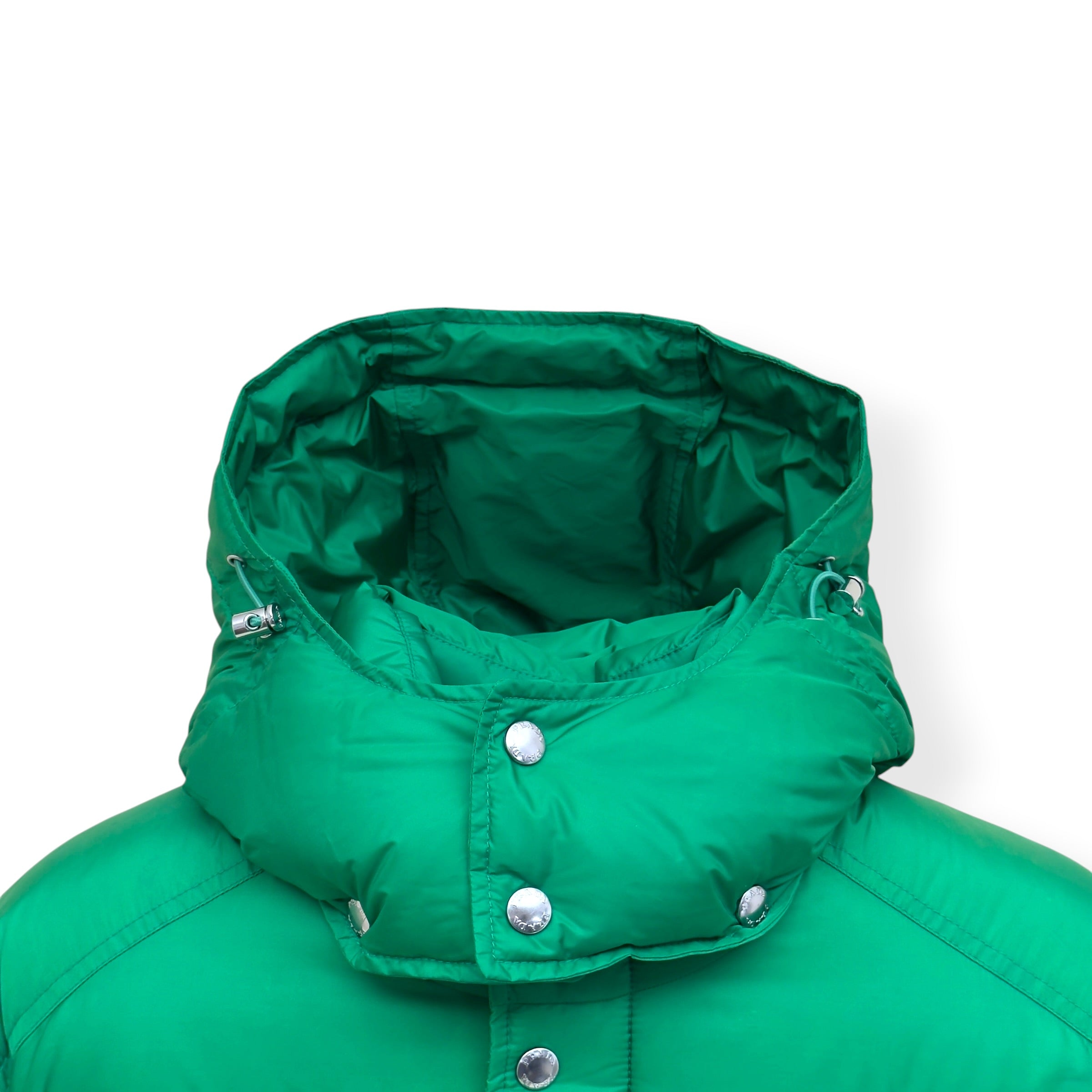 PRADA DOWN HOODED PUFFER JACKET GREEN 56 / XL