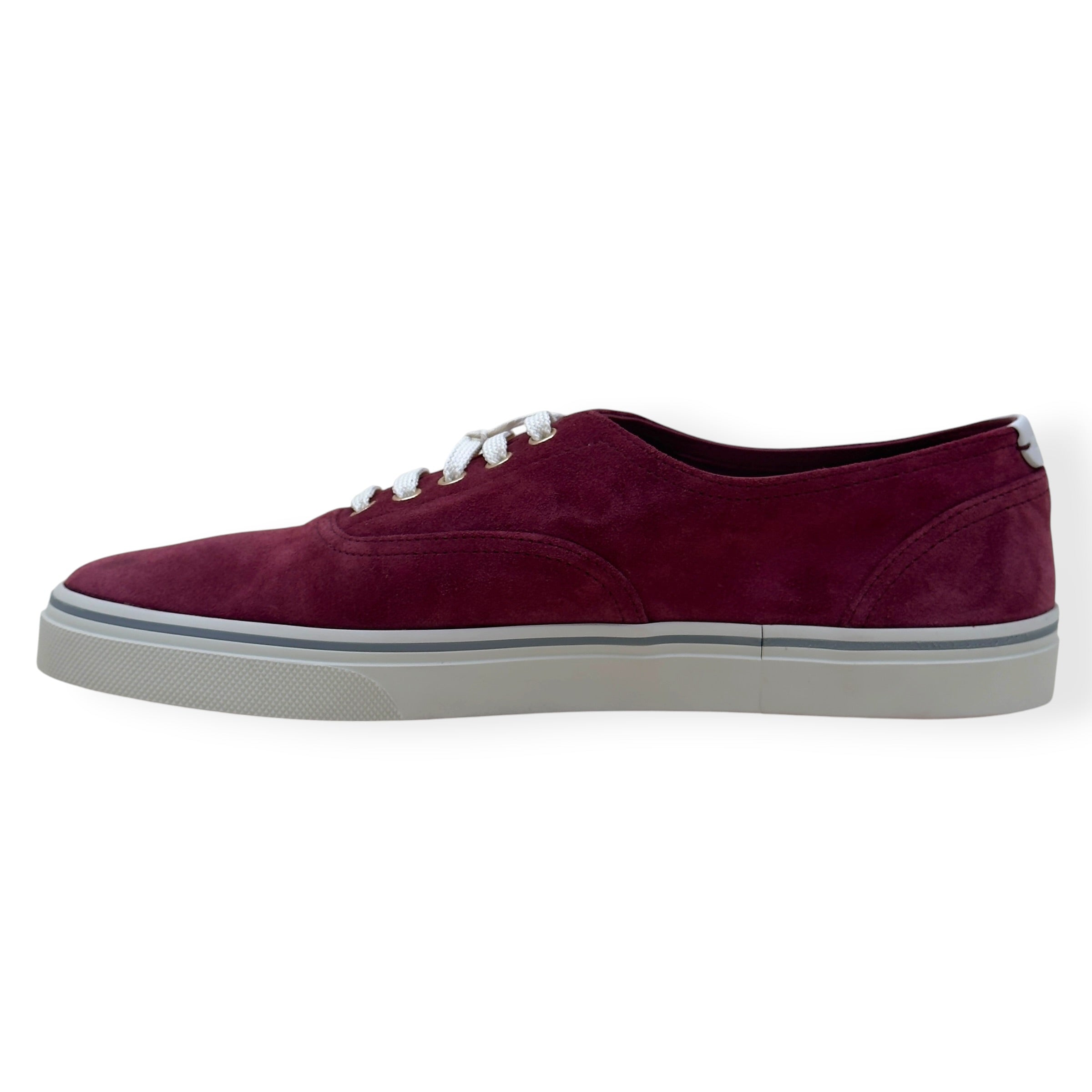 BRUNELLO CUCINELLI SUEDE SNEAKER BORDEAUX RED 45.5 / UK11.5