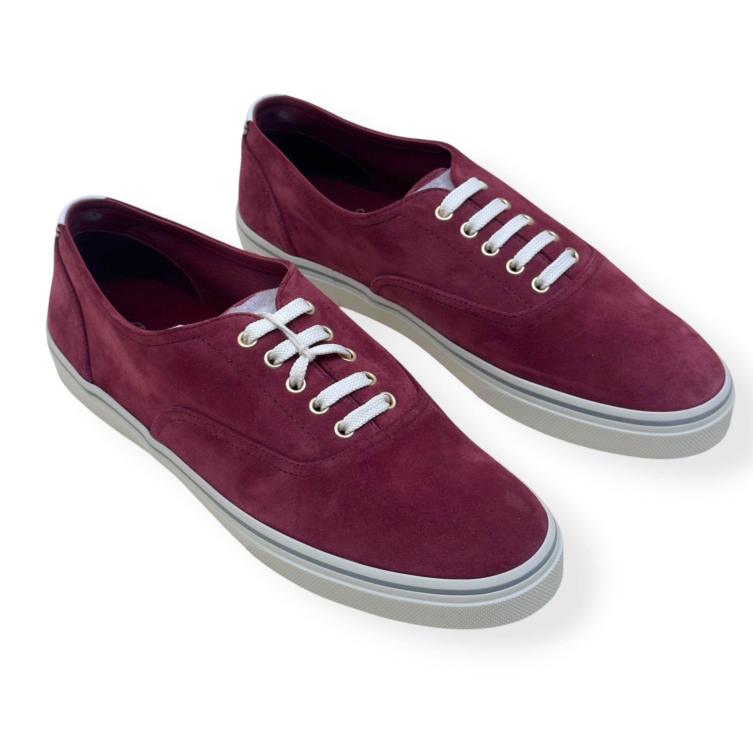 BRUNELLO CUCINELLI SUEDE SNEAKER BORDEAUX RED 45.5 / UK11.5