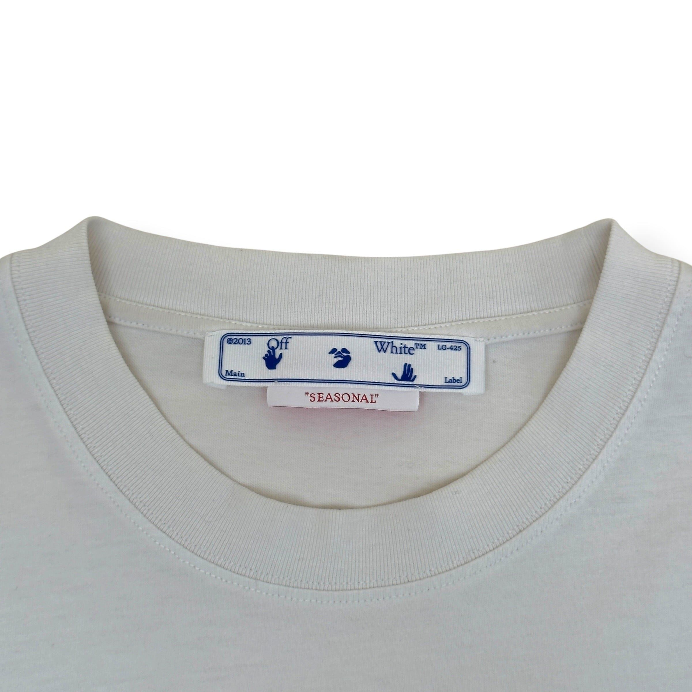 OFF-WHITE ARROWS LOGO T-SHIRT WHITE / BLUE XL