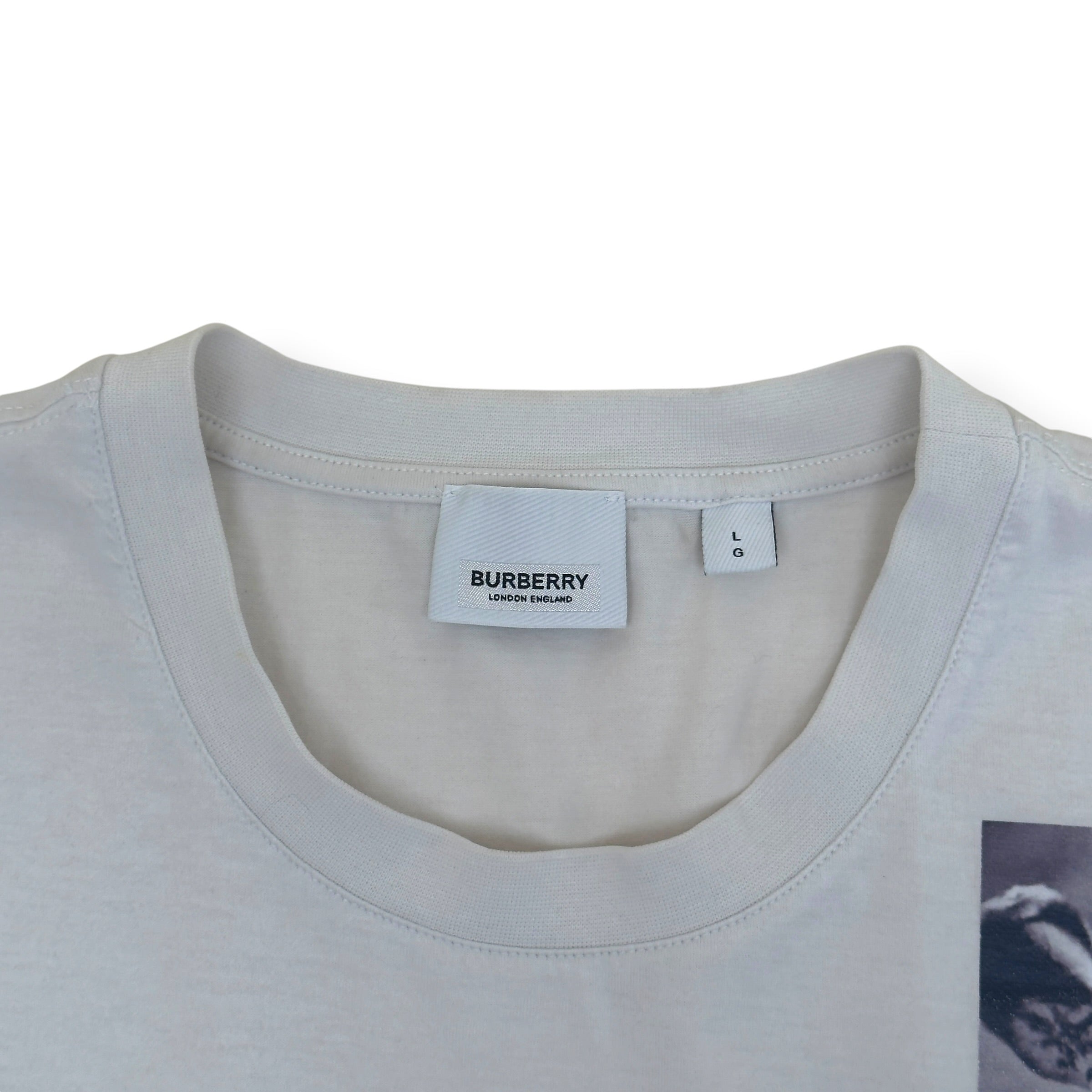 BURBERRY LOVE SWAN PRINT T-SHIRT STONE L