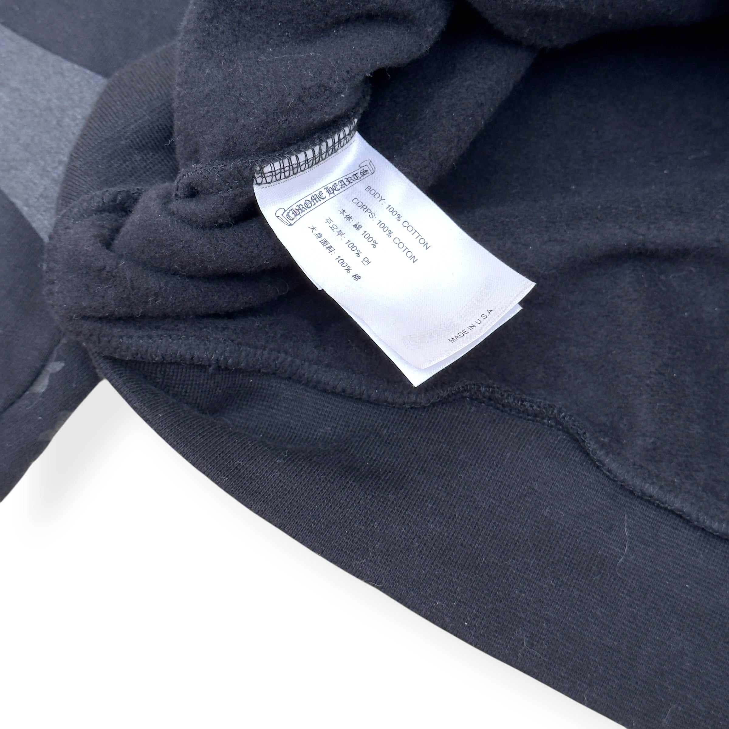 CHROME HEARTS STENCIL MONOGRAM HOODIE BLACK / MULTICOLOURED L