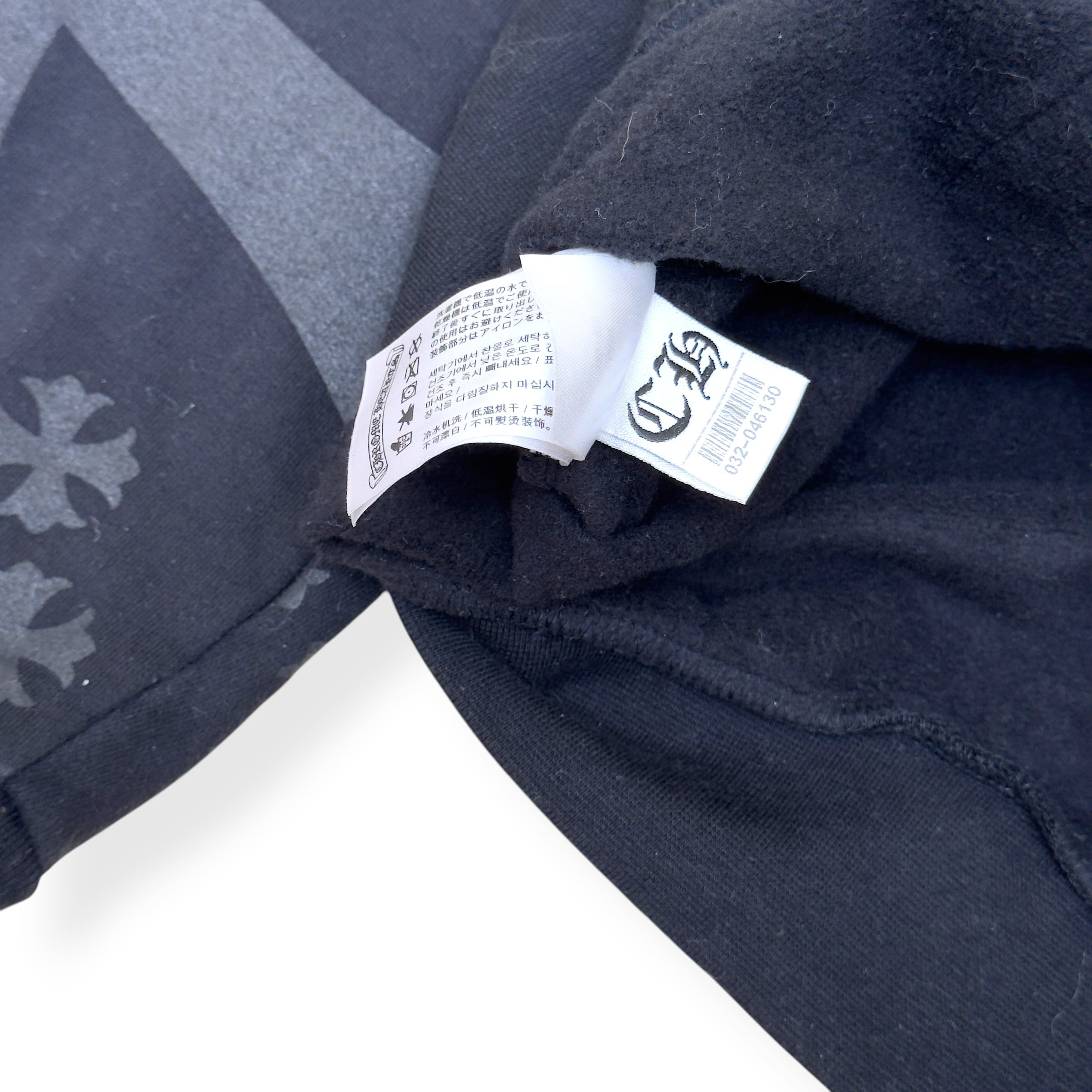 CHROME HEARTS STENCIL MONOGRAM HOODIE BLACK / MULTICOLOURED L