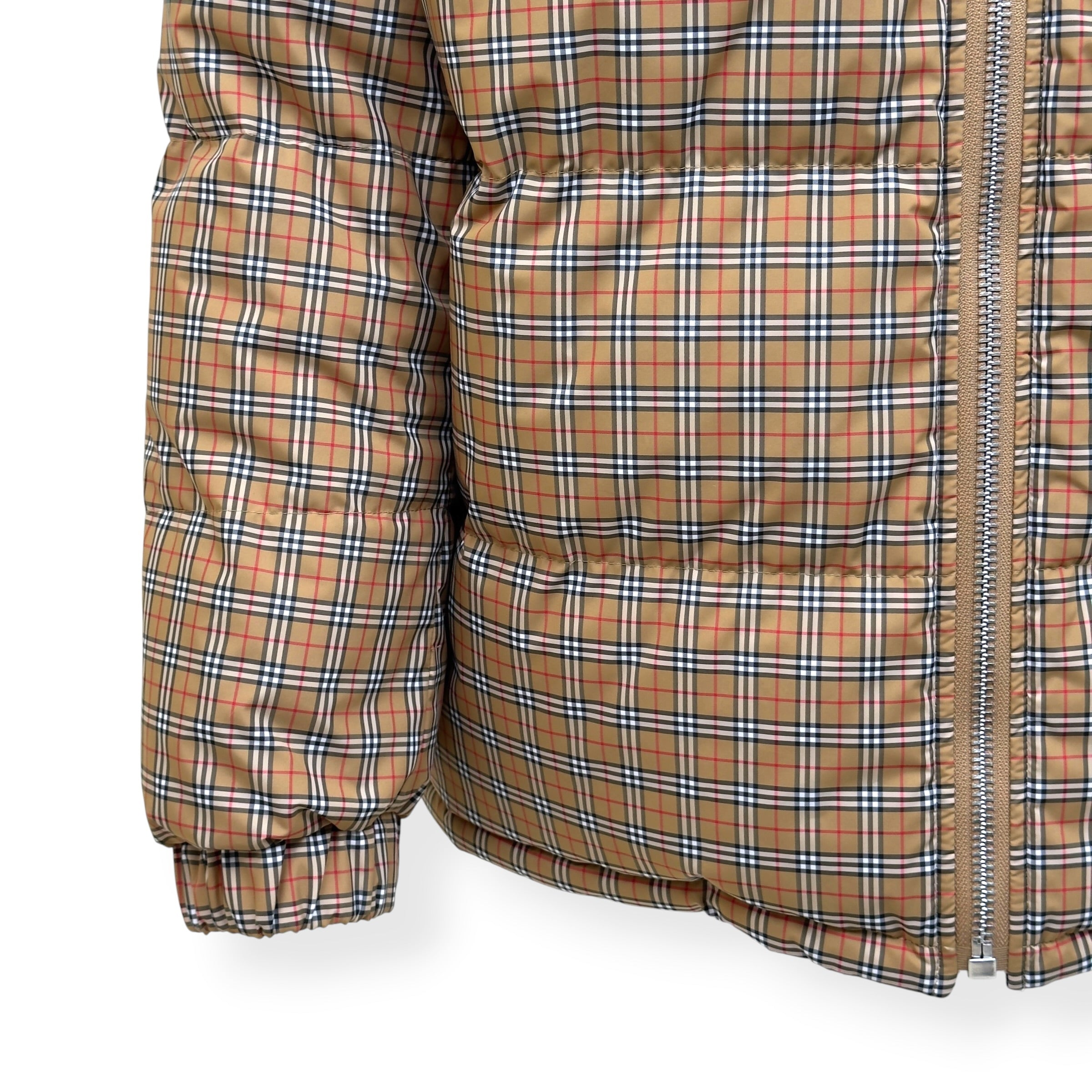 BURBERRY REVERSIBLE CHECK PUFFER JACKET BEIGE / NAVY XL