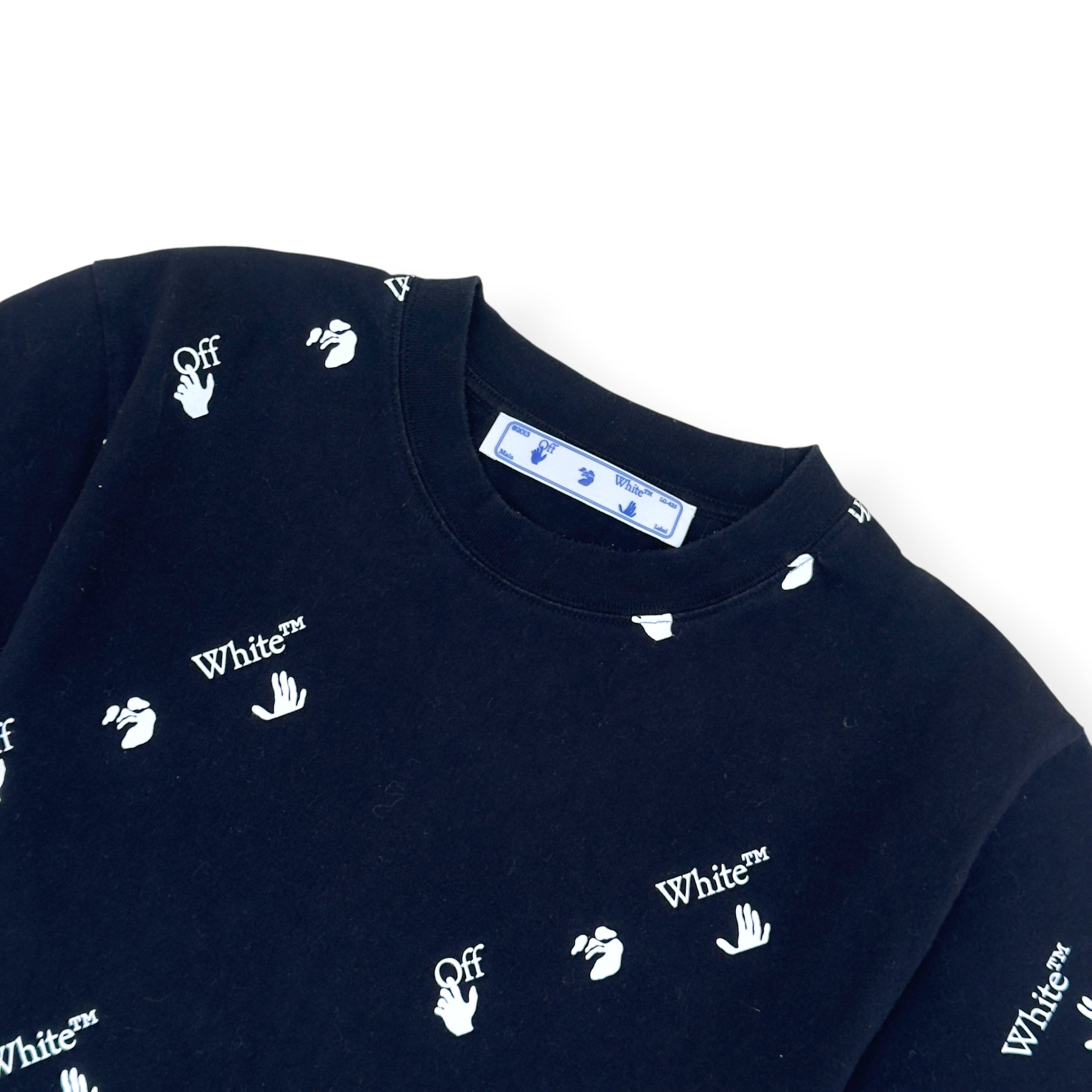 OFF-WHITE HAND LOGO T SHIRT BLACK M