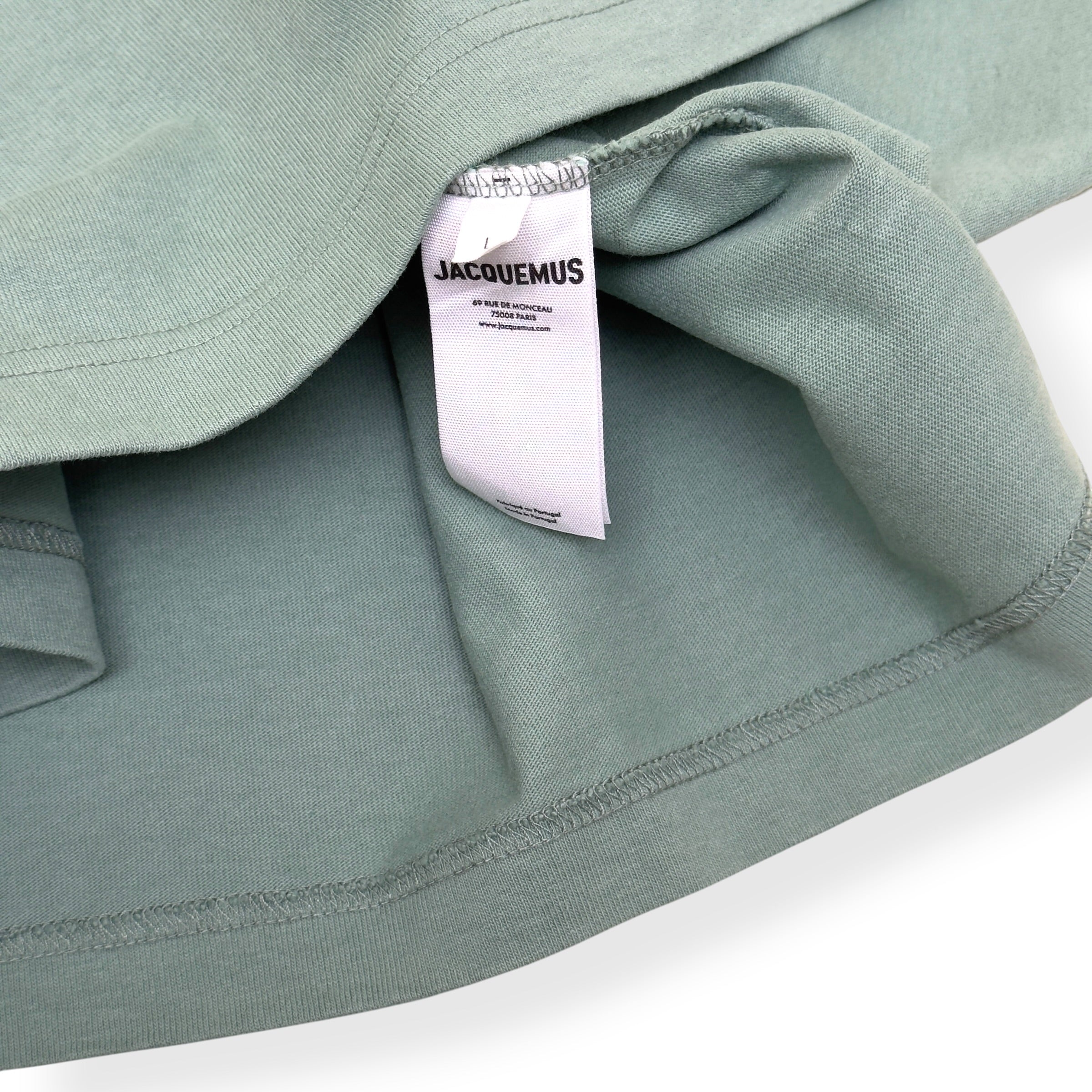 JACQUEMUS LOGO T-SHIRT SAGE GREEN L