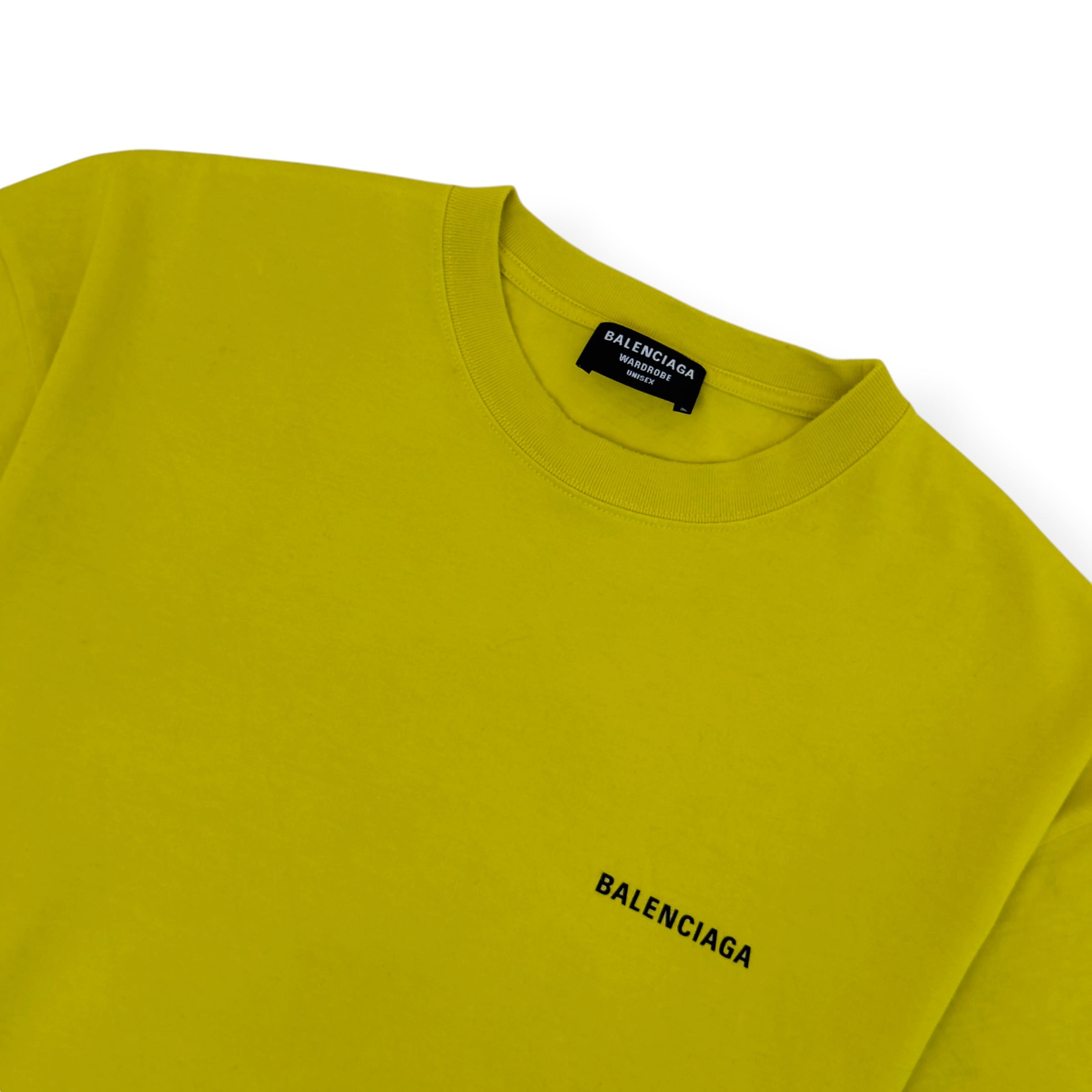 BALENCIAGA LOGO T-SHIRT YELLOW L
