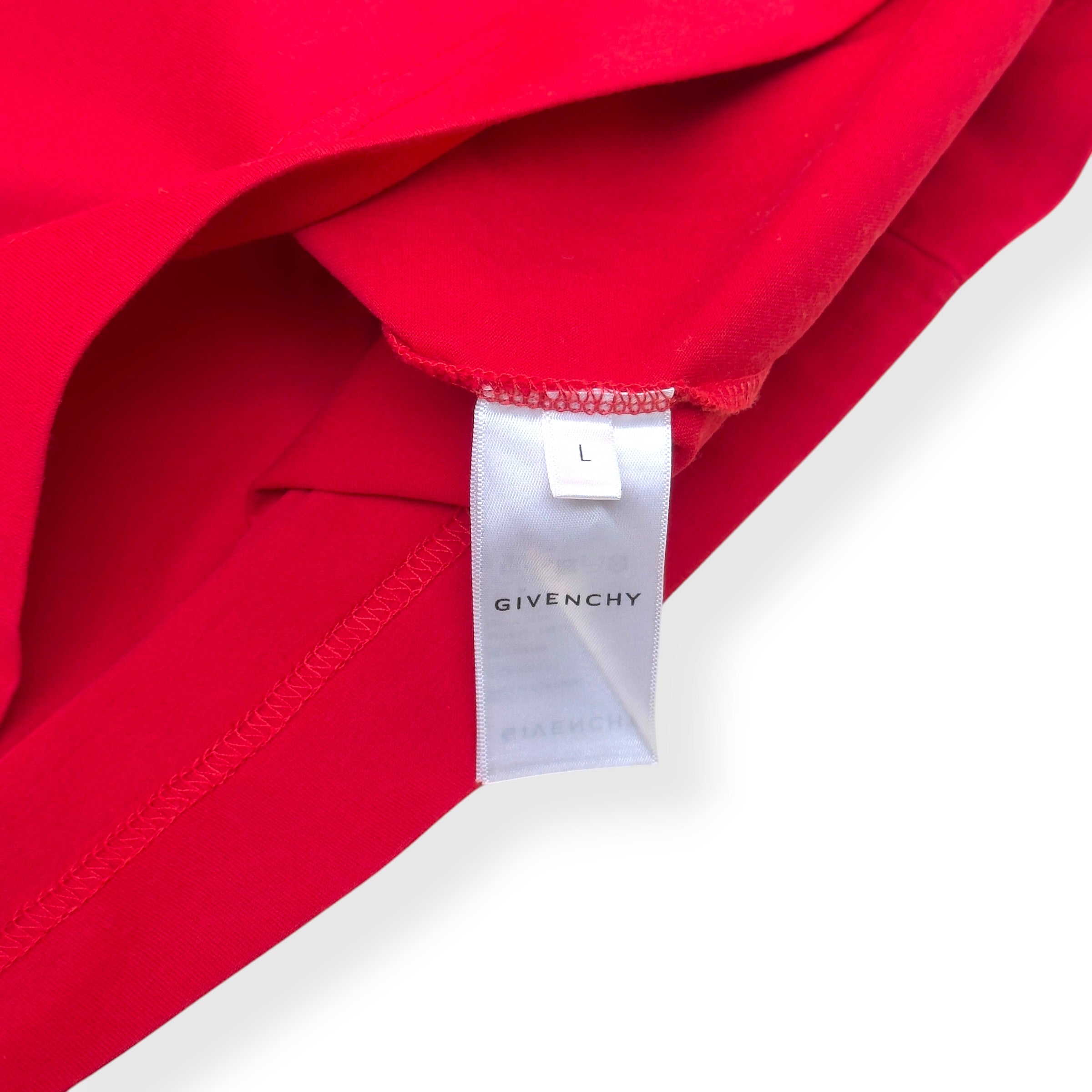 GIVENCHY CHAIN PRINT T-SHIRT RED L