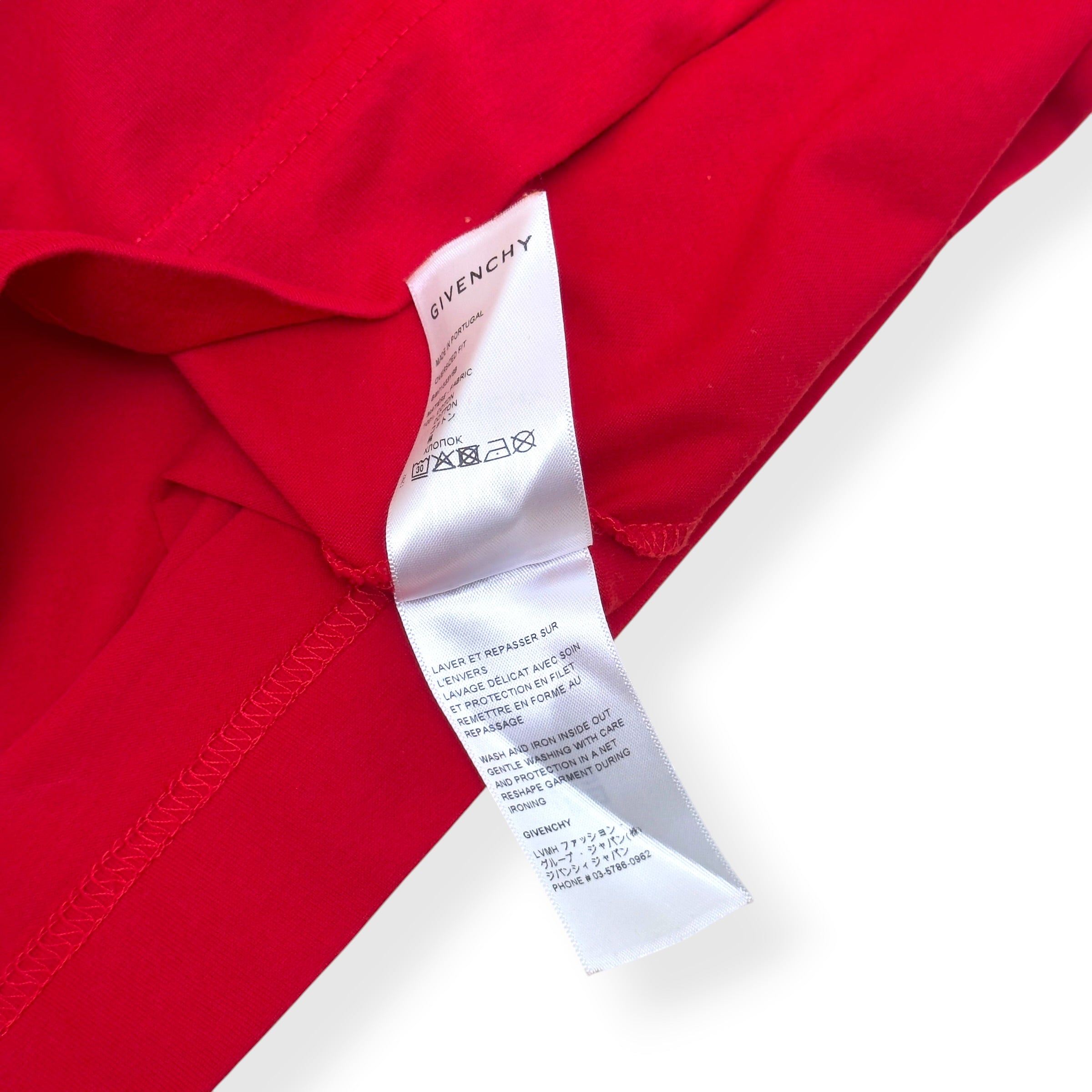 GIVENCHY CHAIN PRINT T-SHIRT RED L
