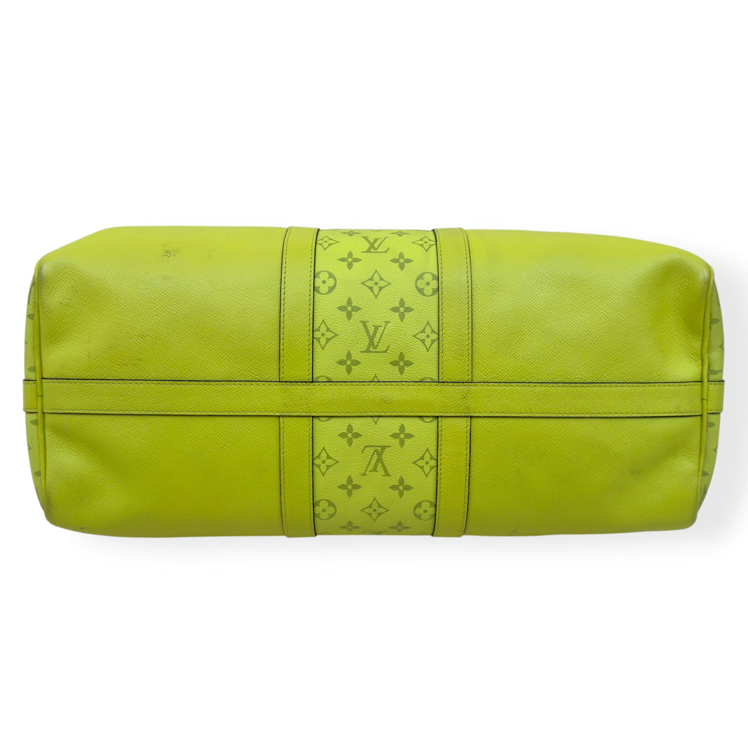 LOUIS VUITTON TAIGARAMA MONOGRAM KEEPALL YELLOW 50