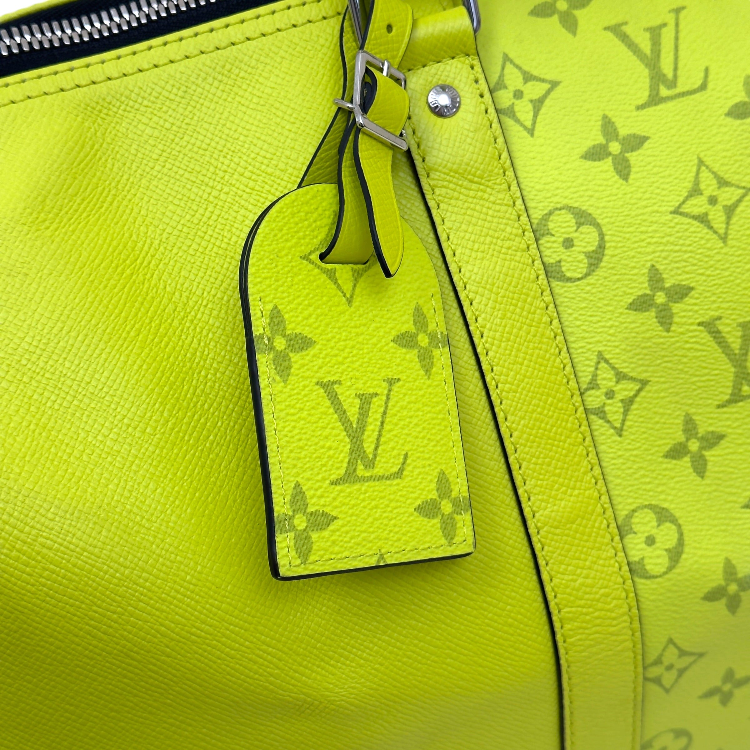 LOUIS VUITTON TAIGARAMA MONOGRAM KEEPALL YELLOW 50