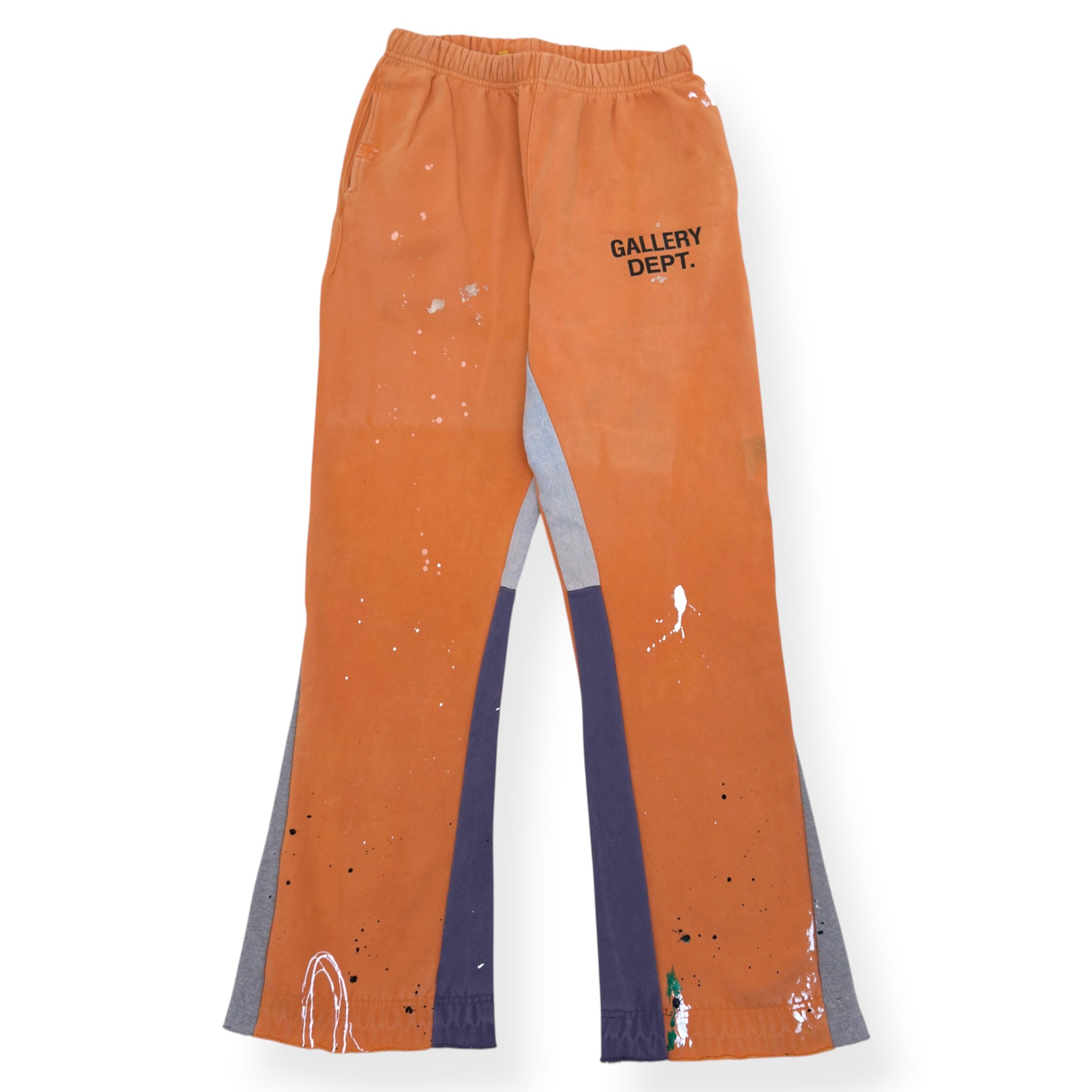 GALLERY DEPT. FLARE DISTRESSED SWEATPANTS ORANGE XL