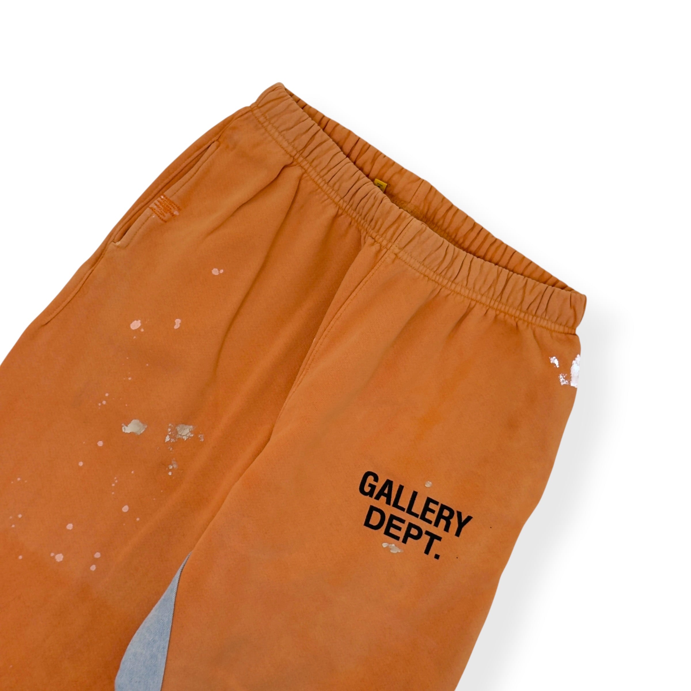 GALLERY DEPT. FLARE DISTRESSED SWEATPANTS ORANGE XL