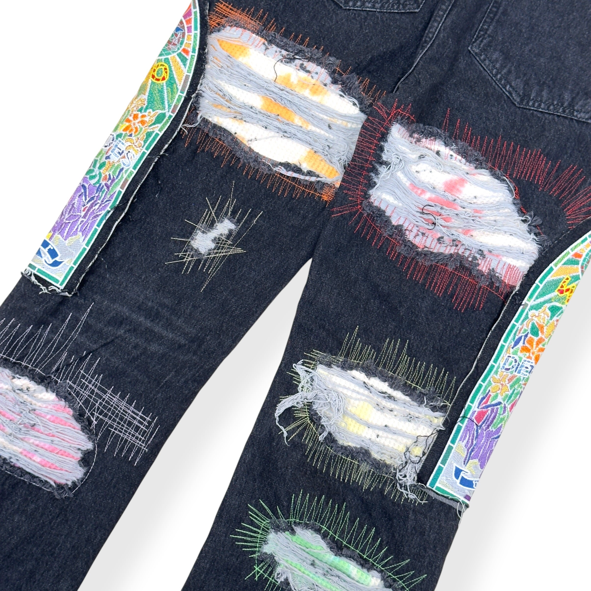 WHO DECIDES WAR PATCHWORK JEANS BLACK L