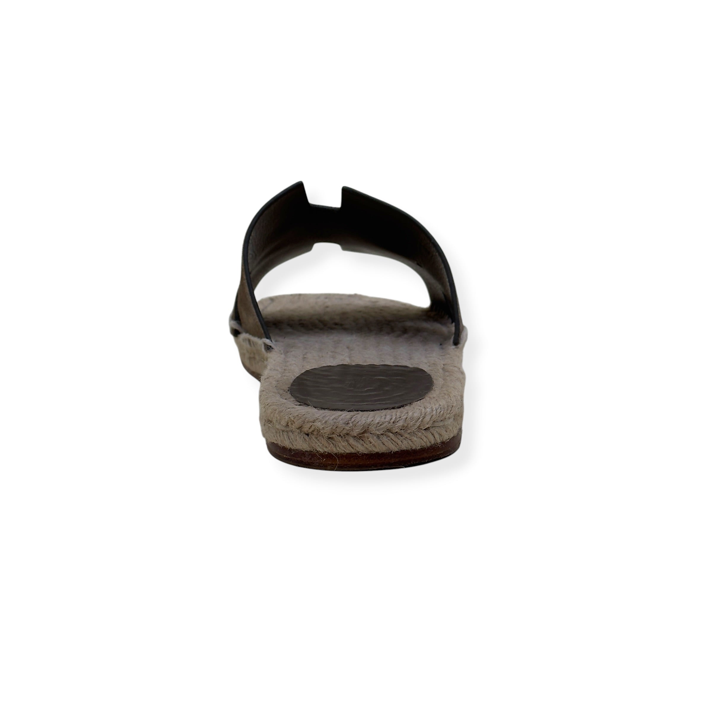 HERMÈS ANTIGUA SUEDE ESPADRILLE SANDAL ÈTOUPE 46 / UK12