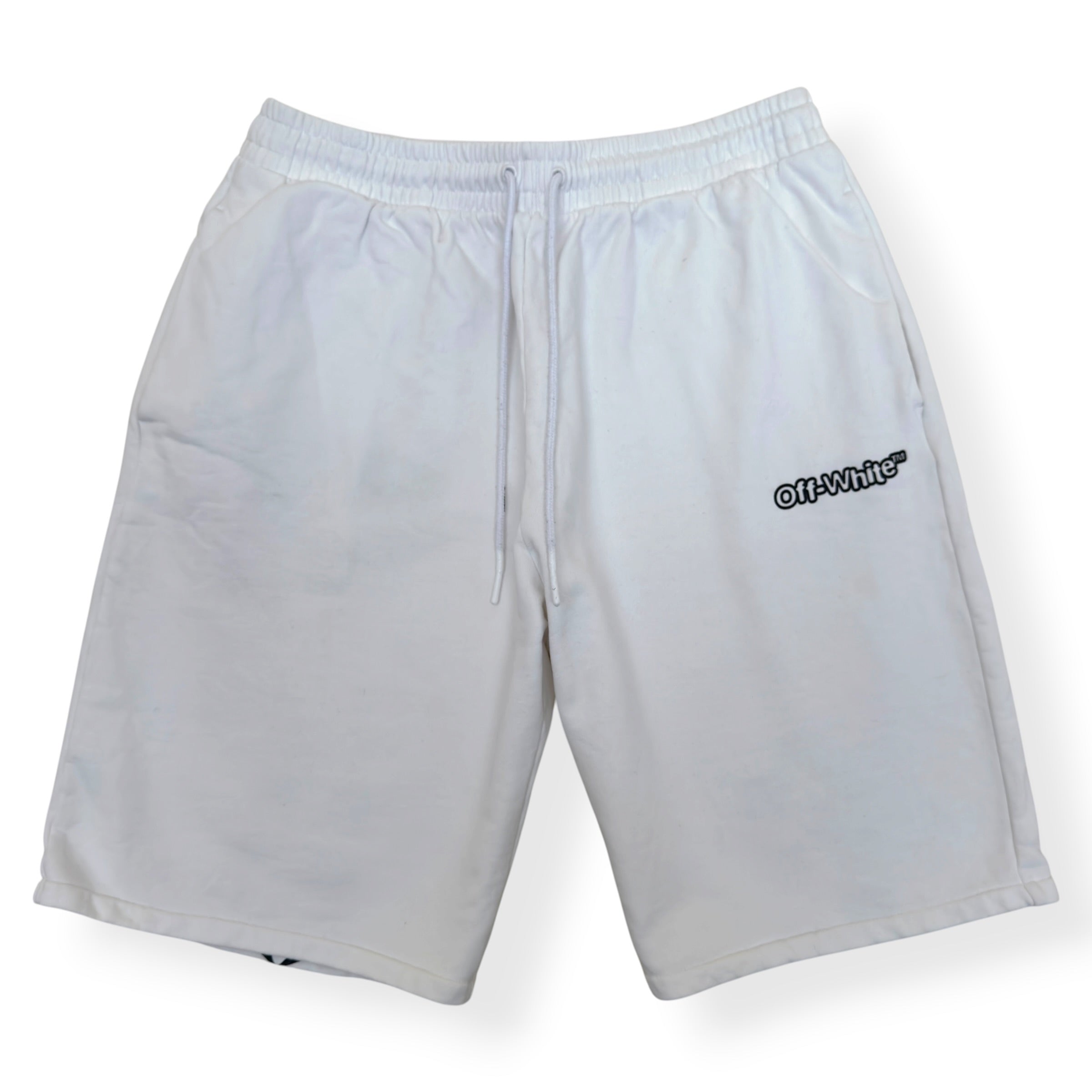 OFF-WHITE LOGO SWEAT SHORTS WHITE L