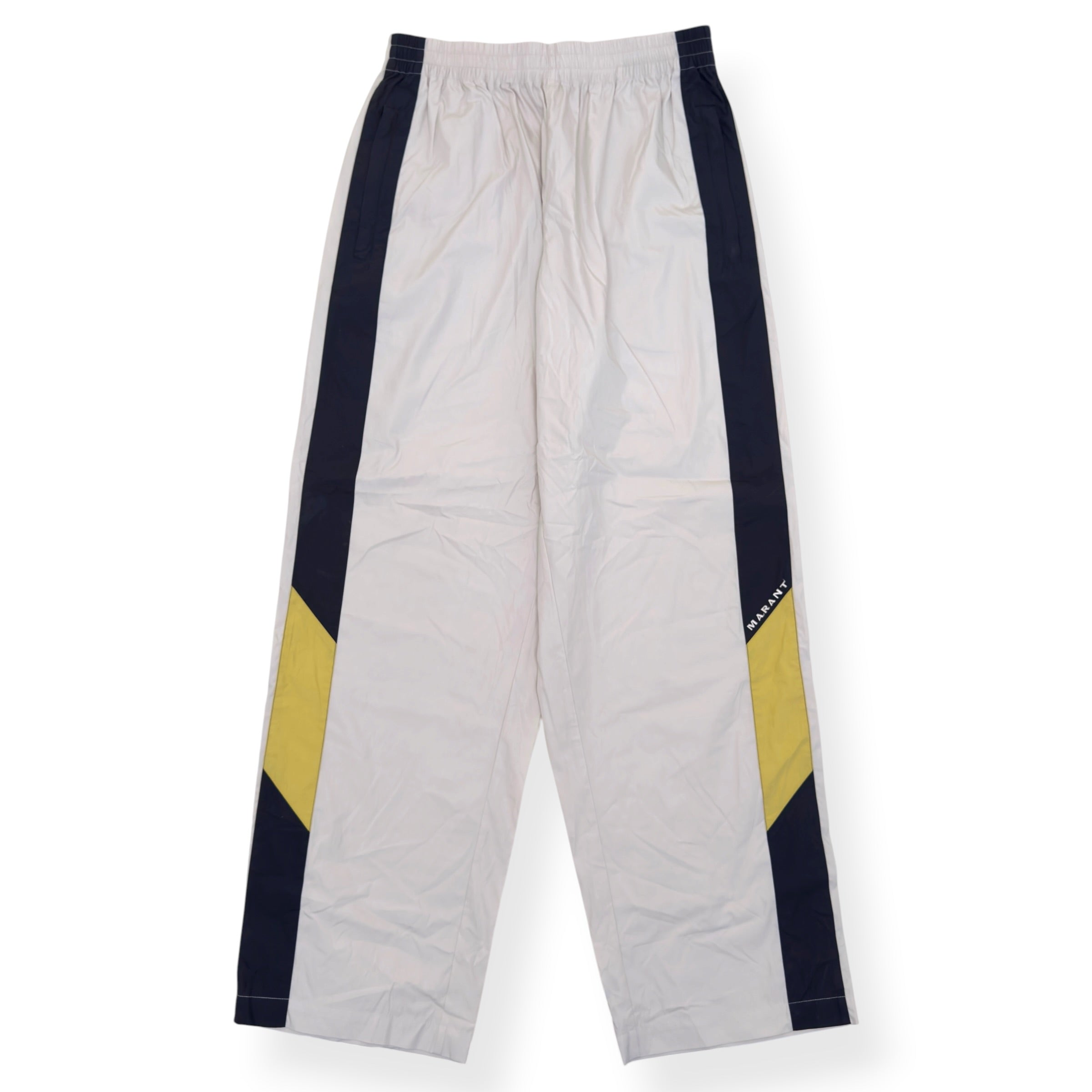 ISABEL MARANT COLOUR BLOCK TRACK TROUSERS ECRU L