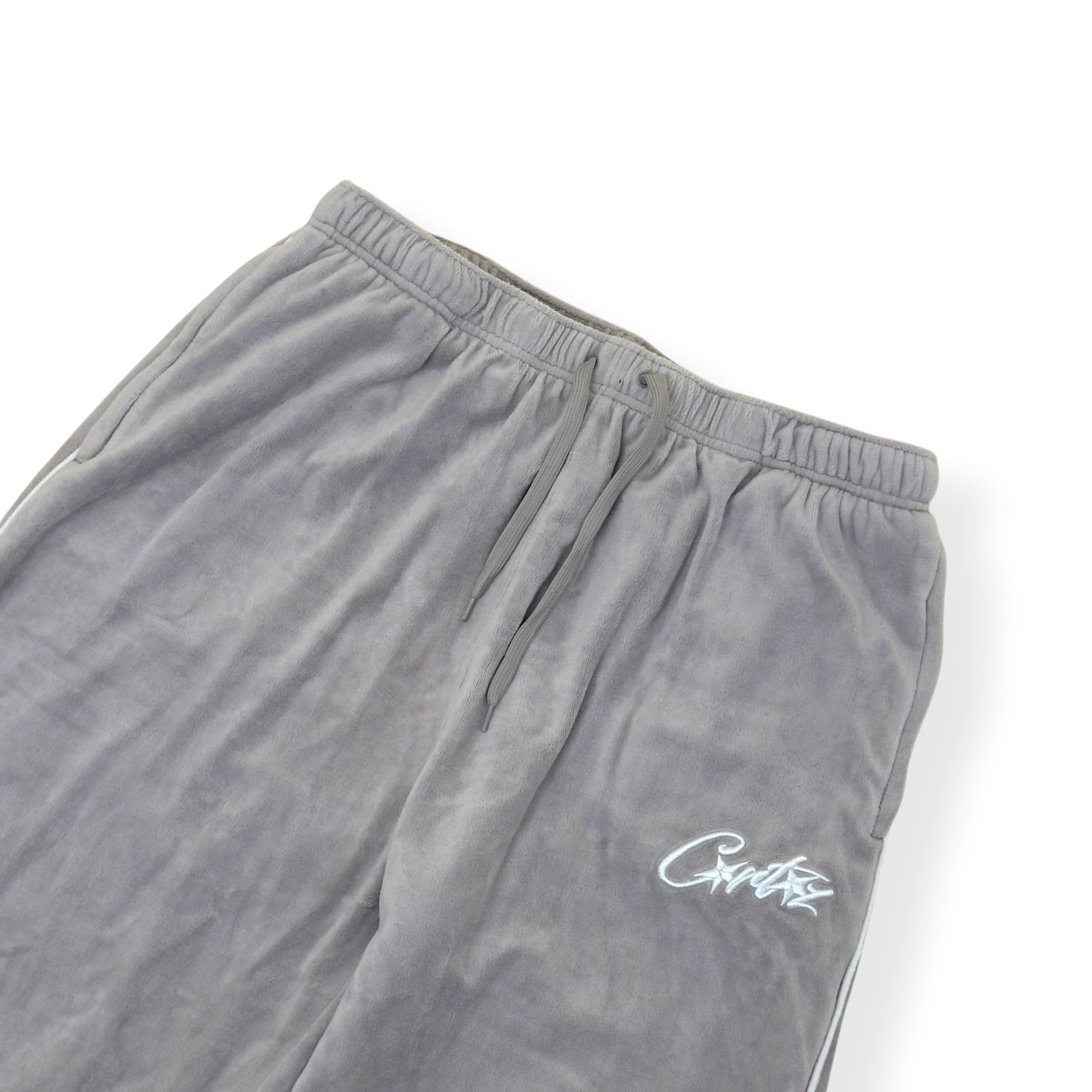 CORTEIZ VELOUR TRACKSUIT BOTTOMS GREY XL